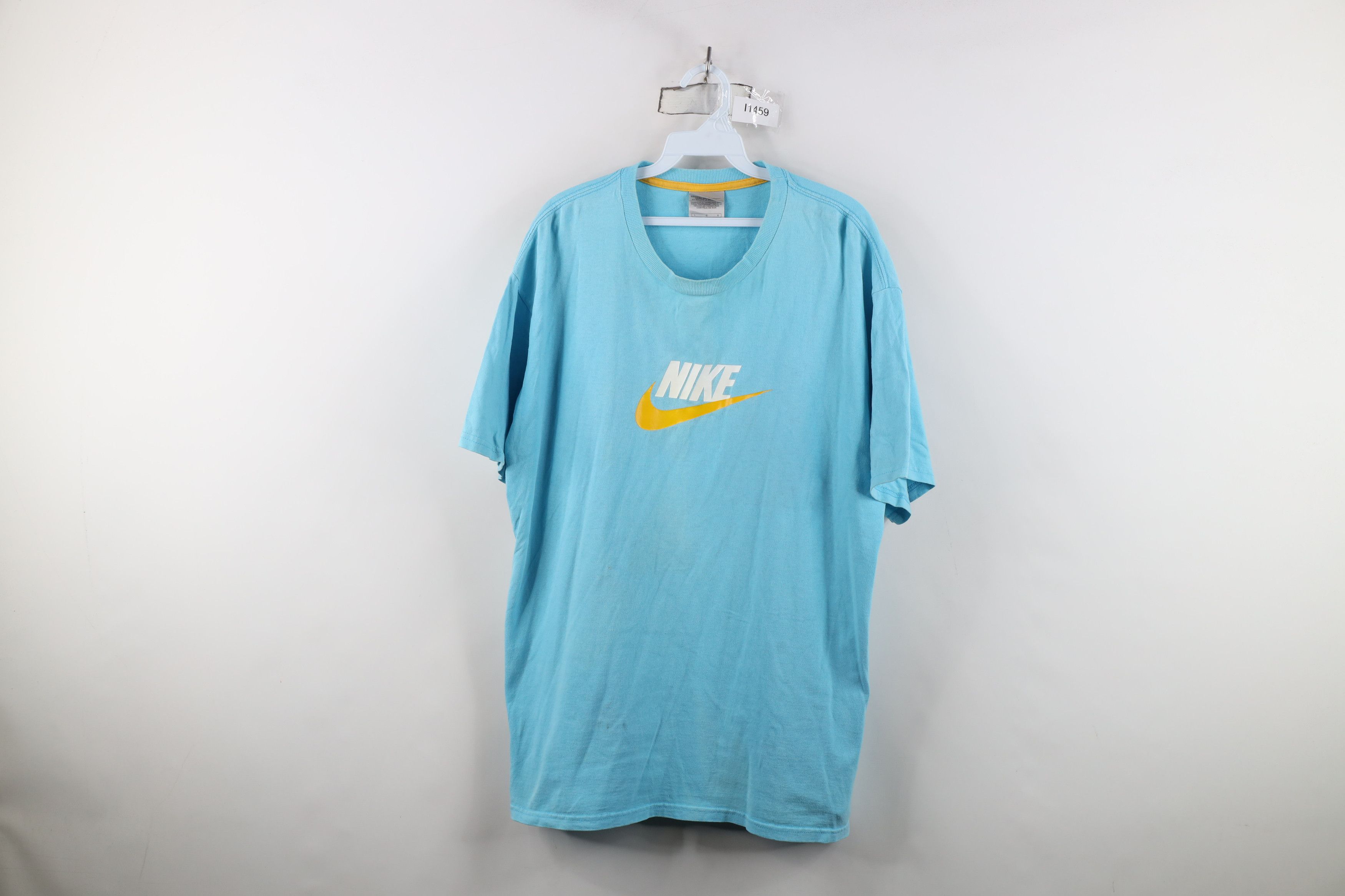Nike Vintage Y2K Nike Travis Scott Big Swoosh T-Shirt Blue Size US L / EU 52-54 / 3 - 1 Thumbnail