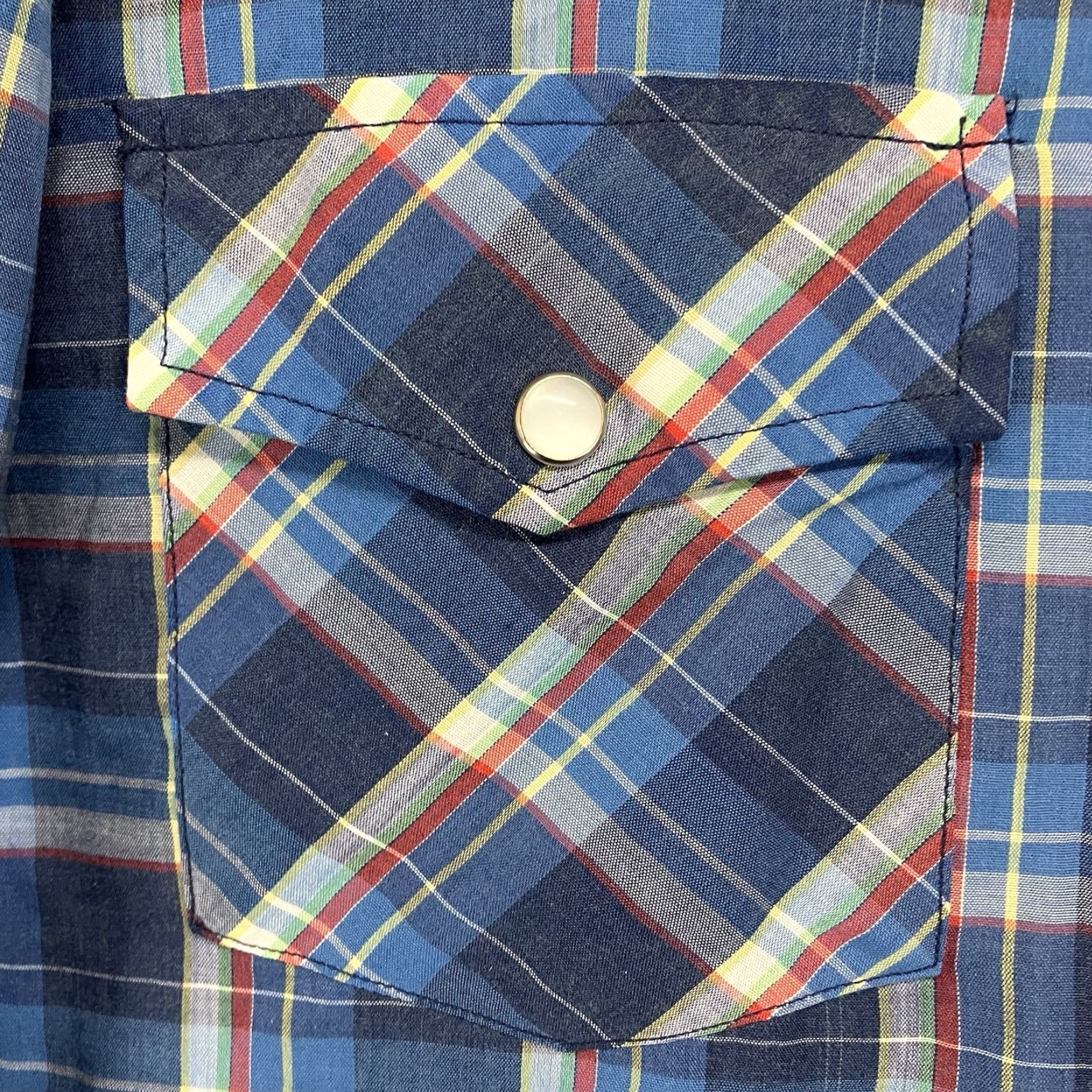 Southern Tide VINTAGE Western Shirt XL Blue Plaid Long Sleeve Pearl Snap 90s Super Thin Mens Size US XL / EU 56 / 4 - 6 Thumbnail