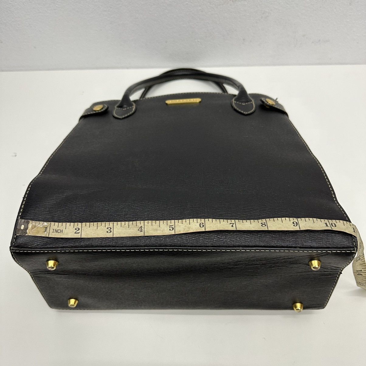 Burberry ‼️YES‼️ AUTHENTIC BURBERRY BLACK CALFSKIN LEATHER HANDBAG Size ONE SIZE - 12 Thumbnail