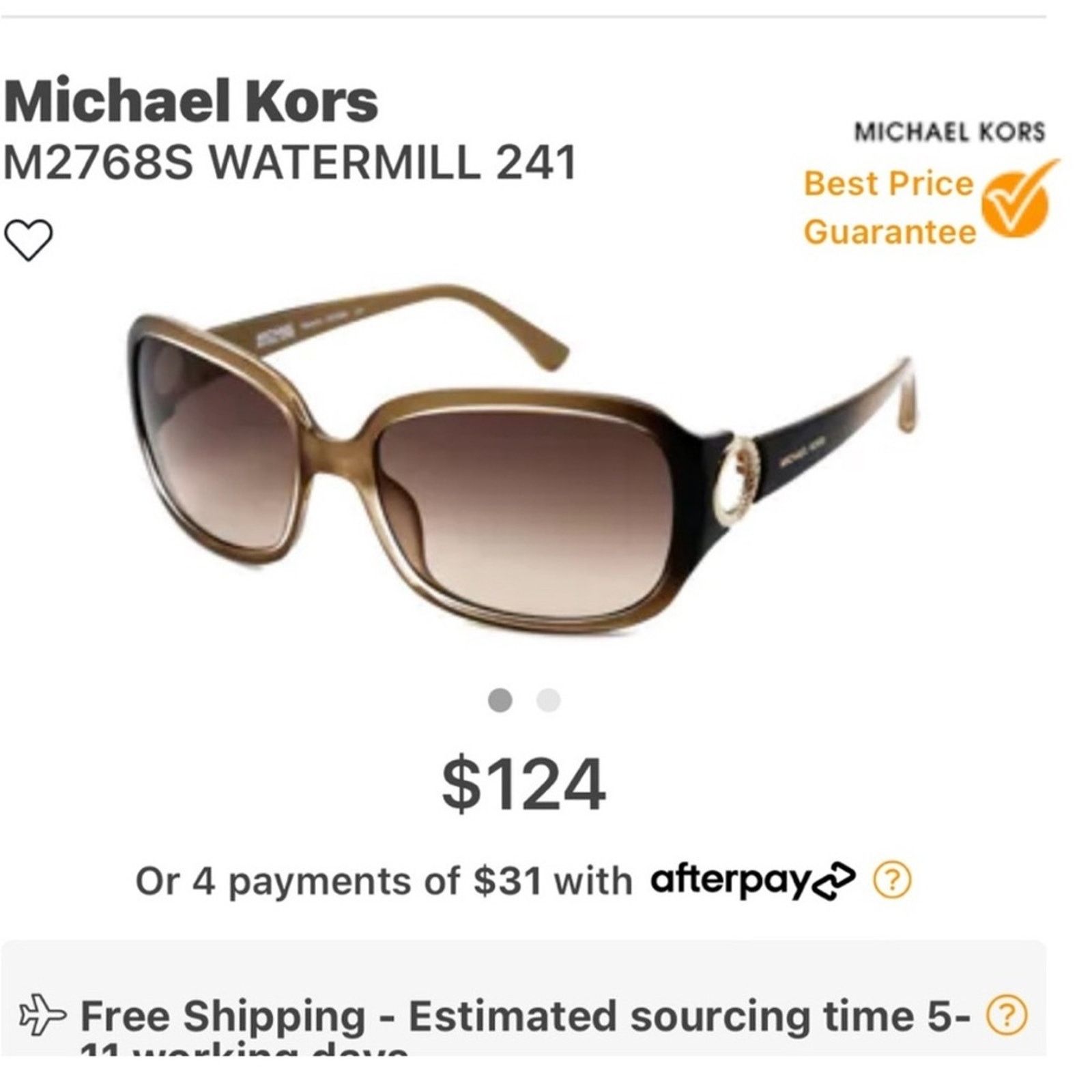 Michael Kors Michael Kors Watermill M2768S Sunglass(NEW)‎ Size ONE SIZE - 3 Thumbnail