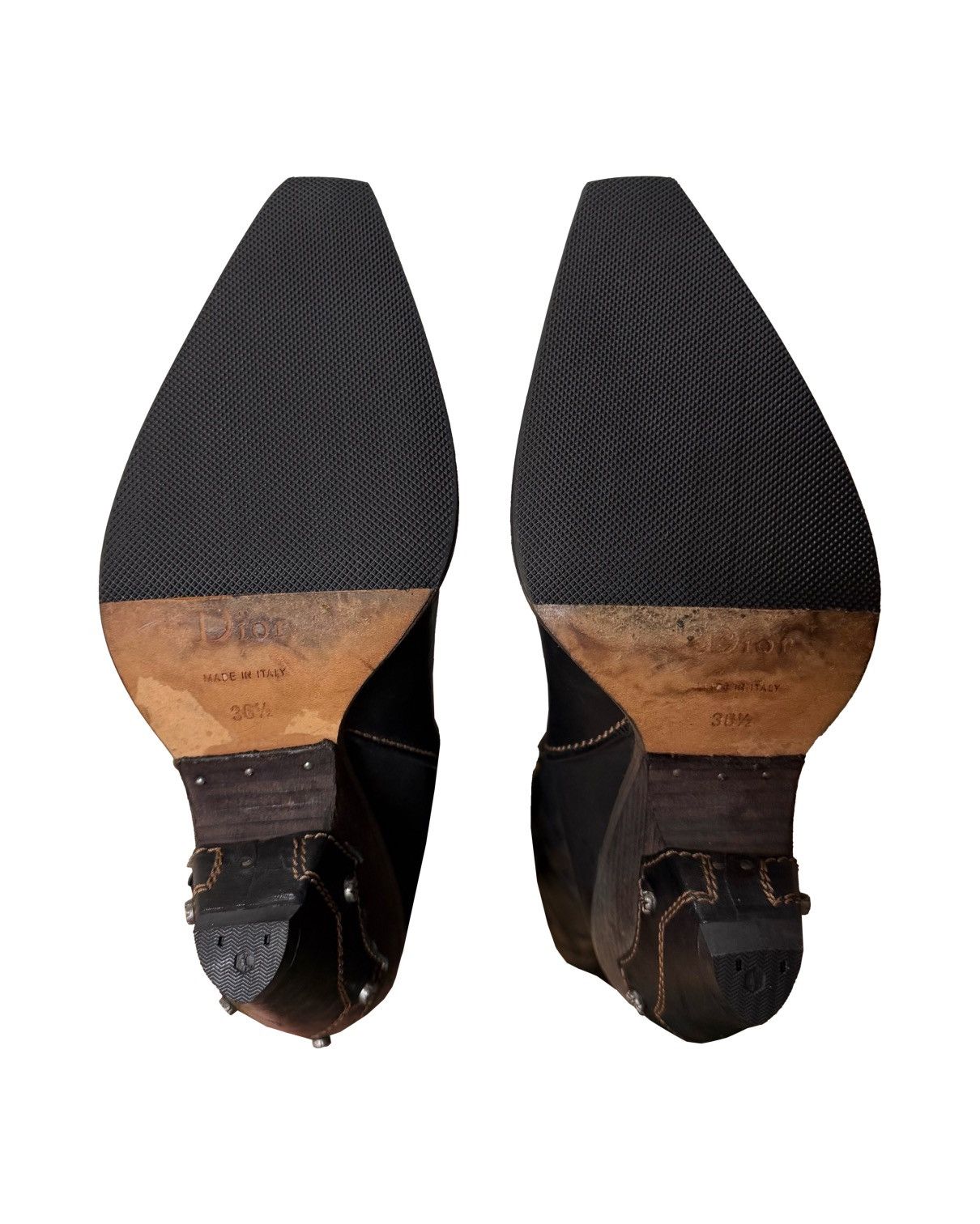 Dior CHRISTIAN DIOR Fall Winter 2006 Leather Western Cowboy Boots Size US 6.5 / IT 36.5 - 3 Thumbnail