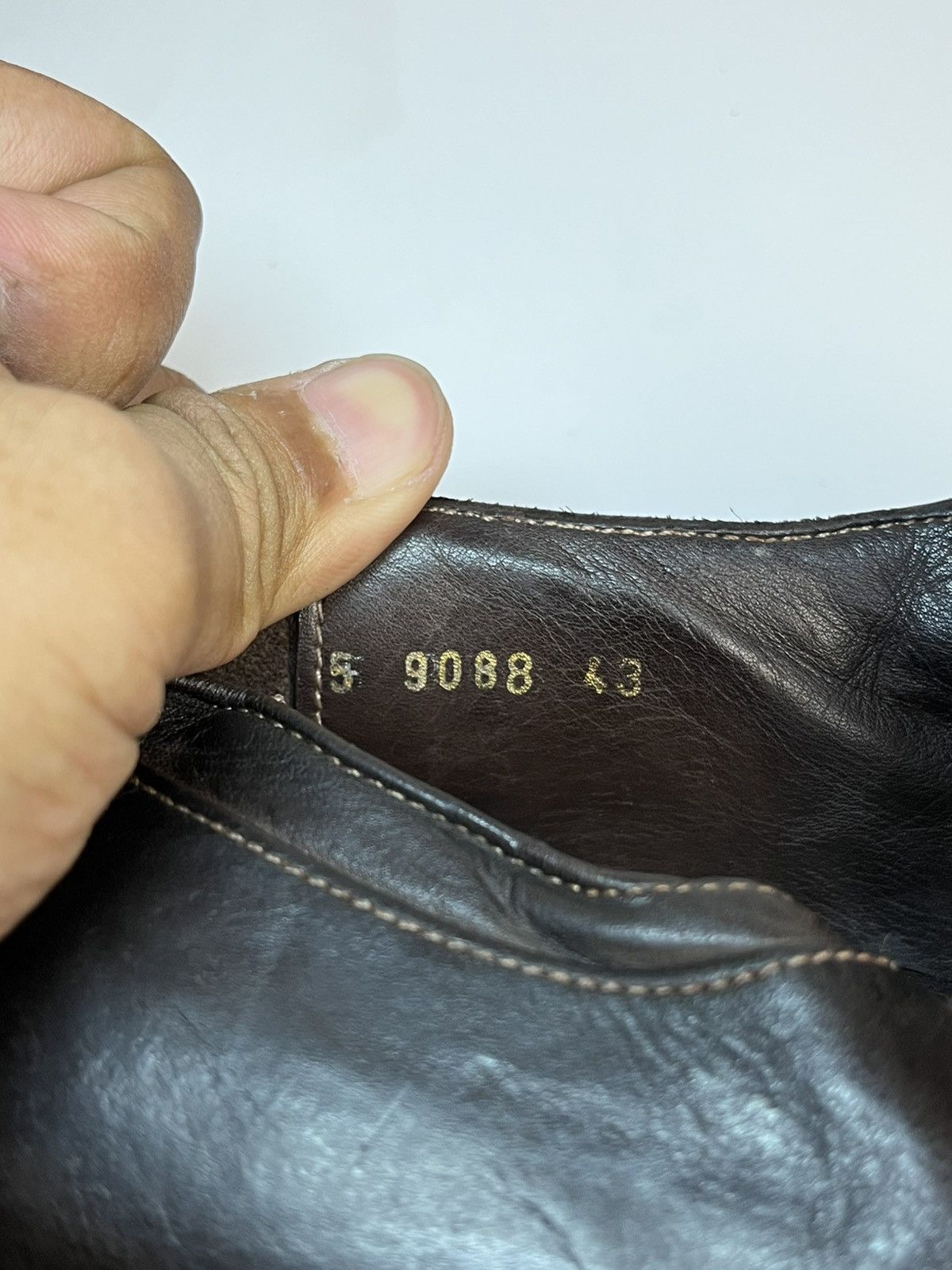 Alexander McQueen Alexander McQueen Burnished Espresso Leather Cap-Toe Oxfords Size US 10 / EU 43 - 11 Thumbnail