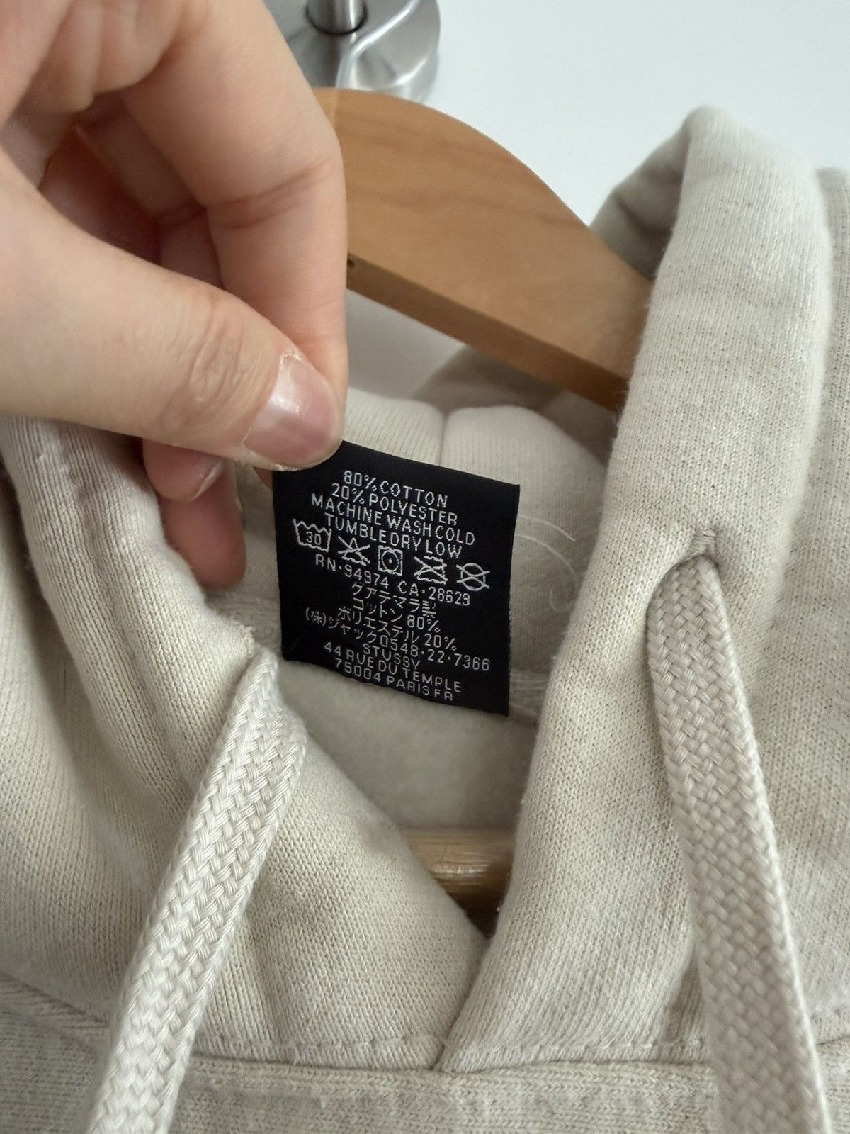 Stussy Stussy Logo Hoodie Cream XXL sold out Size US XXL / EU 58 / 5 - 4 Thumbnail
