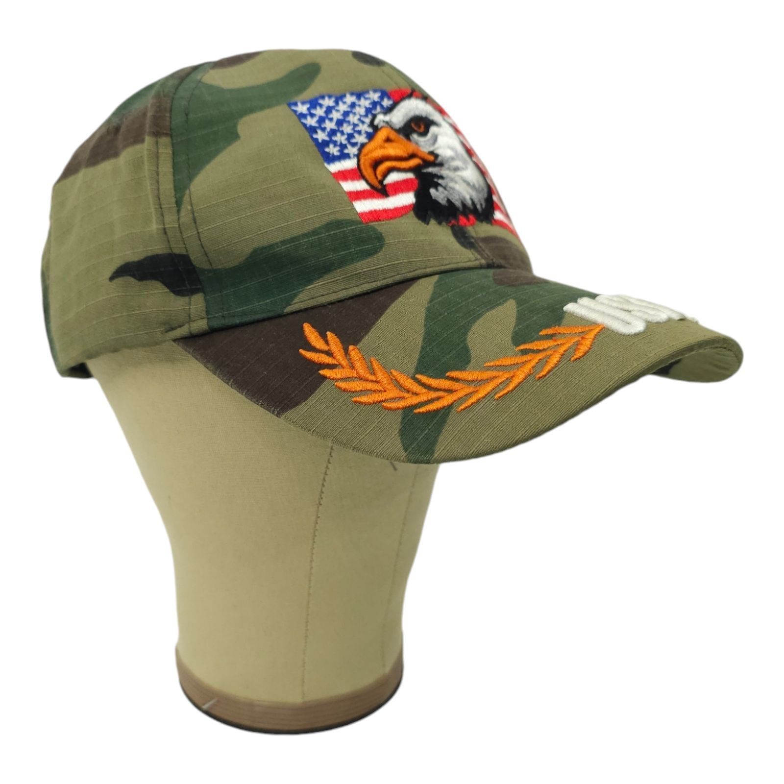 Other Bald Eagle USA Flag Camo Strapback Cap Embroidered Hat Size ONE SIZE - 3 Thumbnail