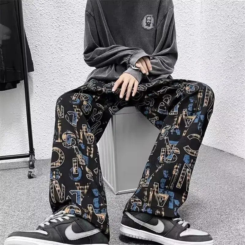 Japanese Brand Hip hop lettered wide leg jeans Size US 32 / EU 48 - 6 Thumbnail