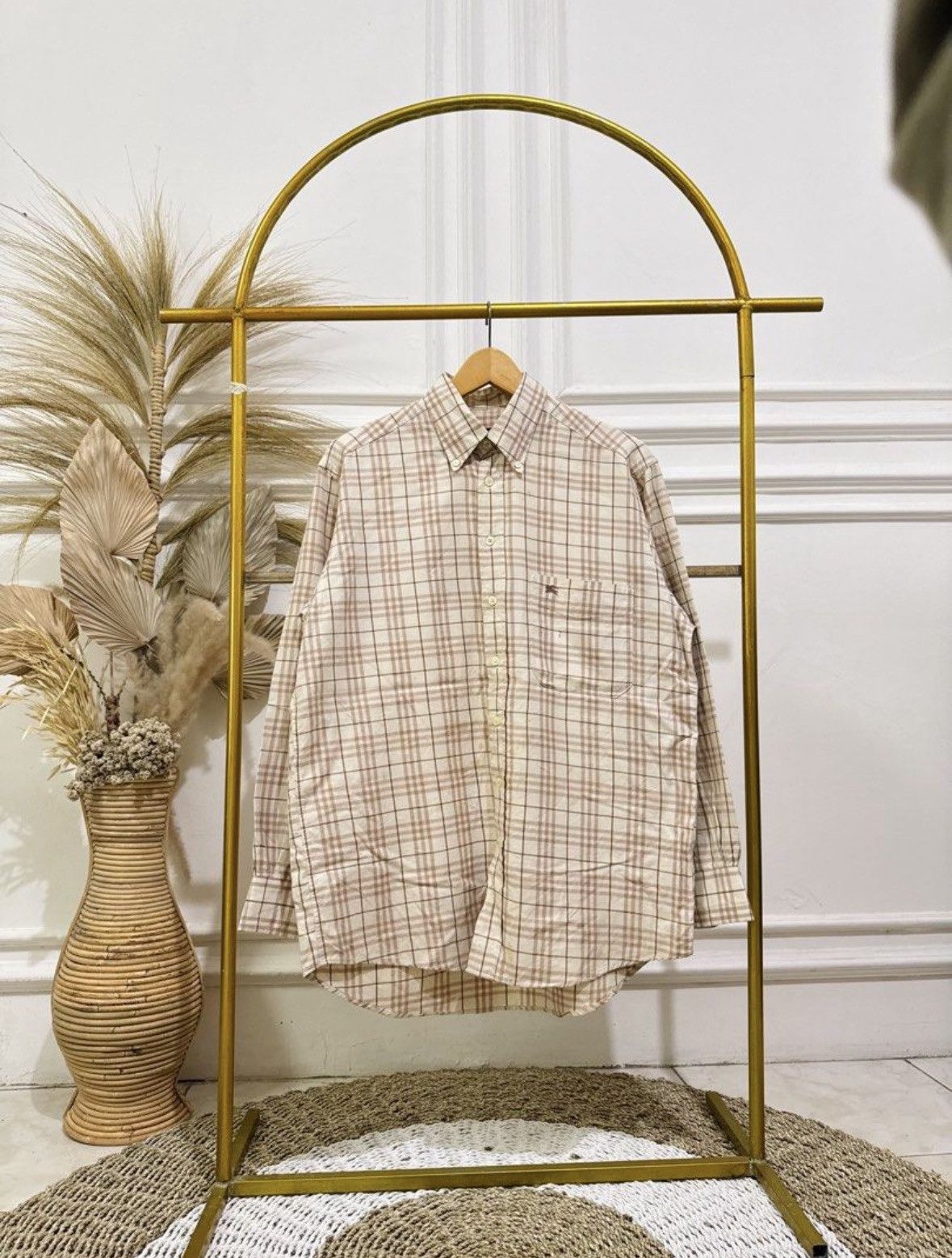 Burberry  Flannel  Vintage Vintage Burberry Nova Check Plaid Shirt |  Grailed