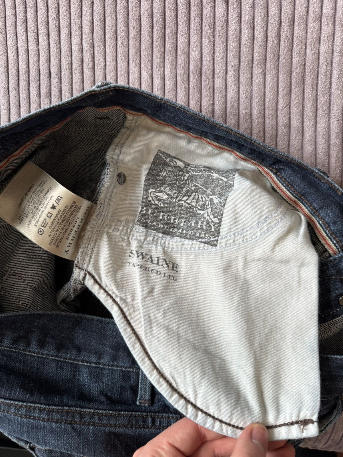 Burberry BURBERRY SWAINE Tapered Leg DENIM JEANS Pants 33x32 Blue Size US 33 - 12 Thumbnail