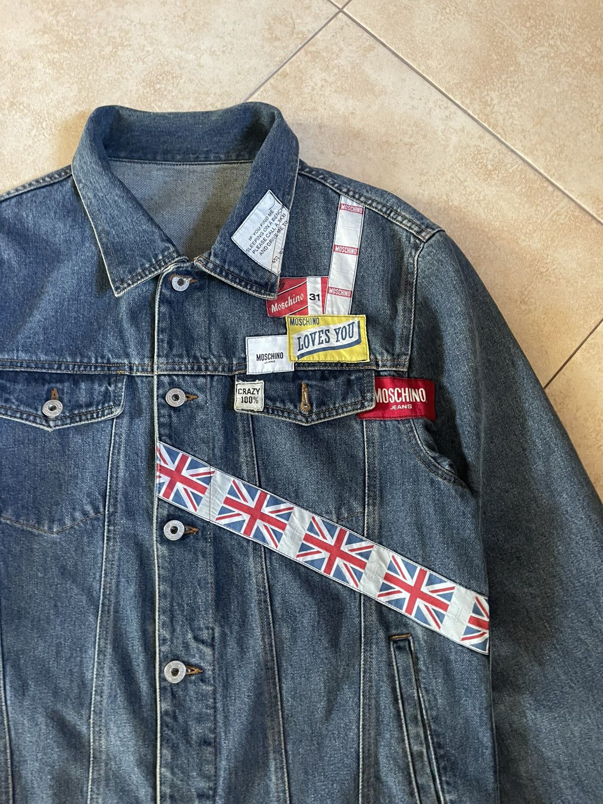 Designer × Moschino Vintage Moschino Jeans Denim Jakcet With Patches Size US M / EU 48-50 / 2 - 2 Thumbnail