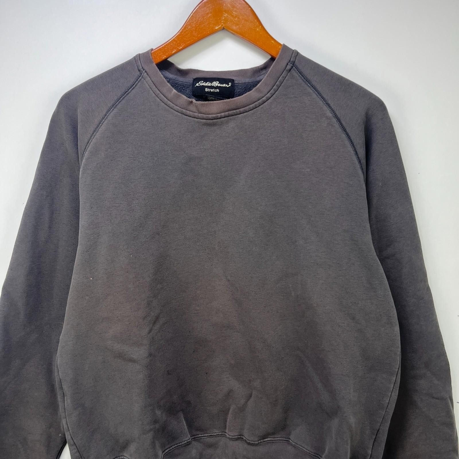 Eddie Bauer Vintage Sun Faded Blank Gray Black Raglan Sweatshirt Small Size US S / EU 44-46 / 1 - 2 Thumbnail