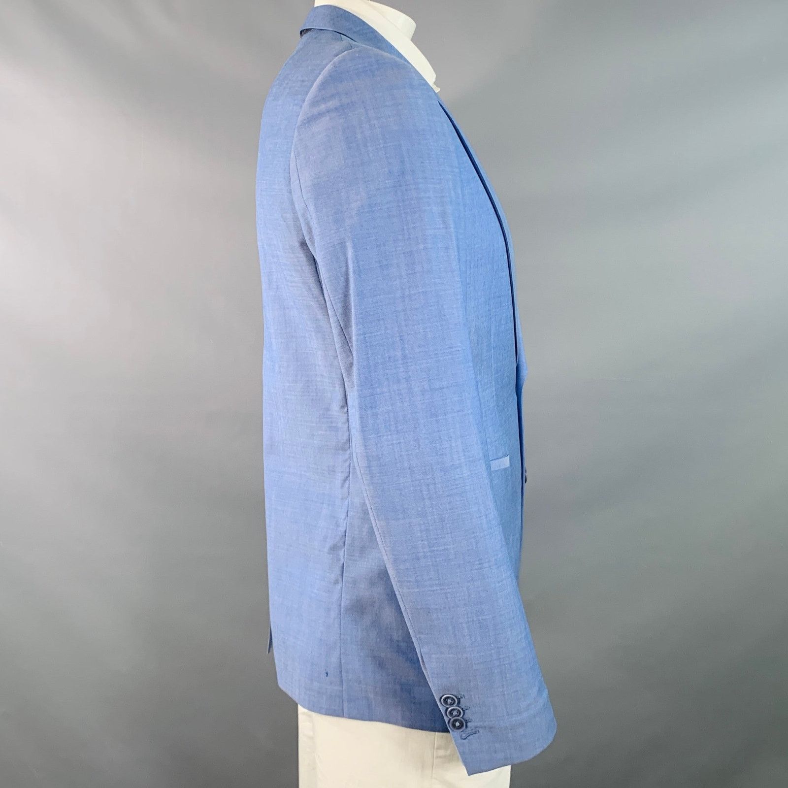 Viktor & Rolf VIKTOR & ROLF Size 42 Blue Virgin Wool Peak Lapel Sport Coat Size 42R - 3 Thumbnail