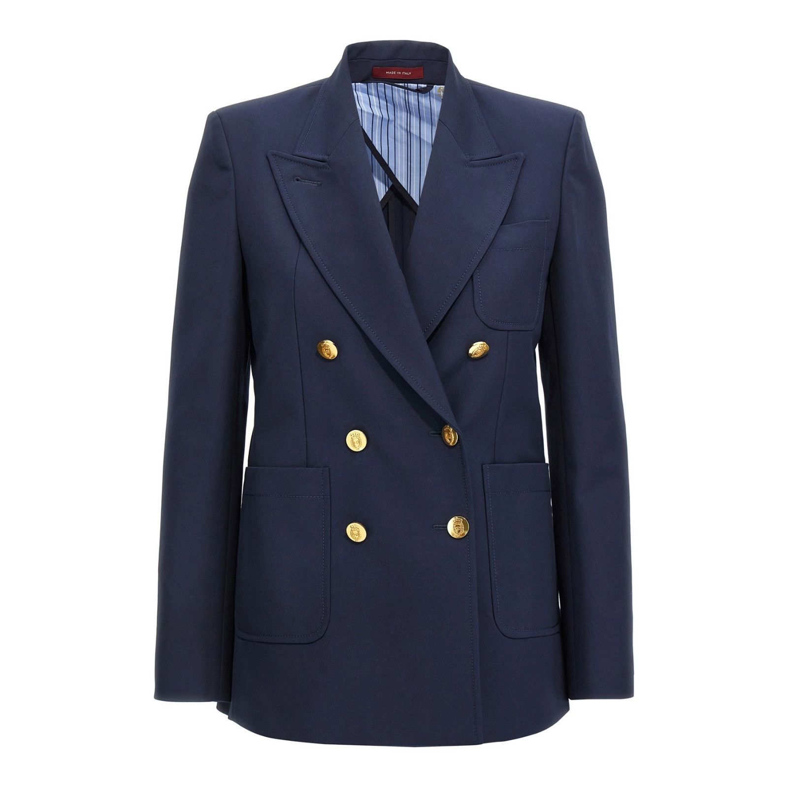 Gucci GUCCI $3980 Double Breasted Blue Blazer Jacket New & Authent Size S / US 4 / IT 40 - 1 Thumbnail