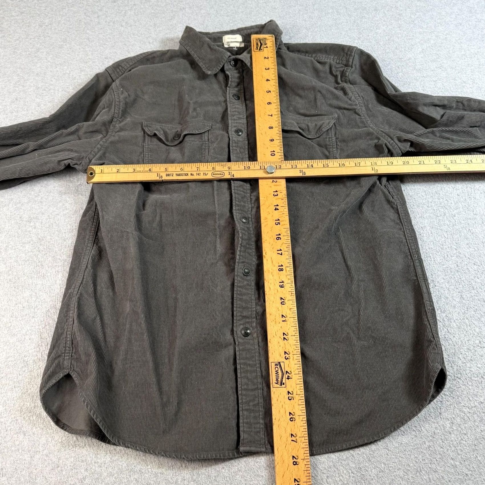J.Crew J.CREW Corduroy Shirt Men L Gray Long Sleeve Button-Up Shacket Size US L / EU 52-54 / 3 - 5 Thumbnail