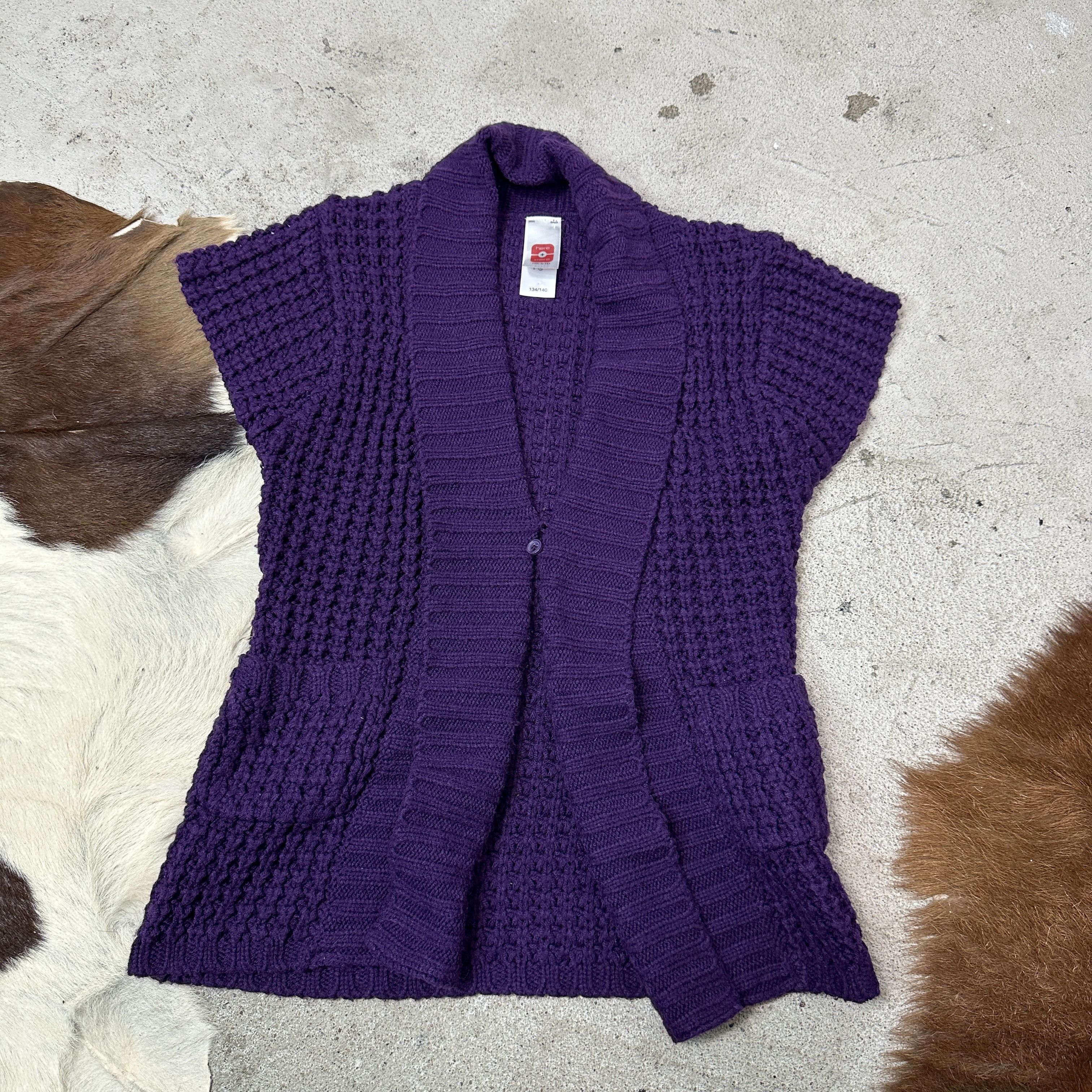 Vintage Vintage Cottage Fairy Core Plum Sweater Cardigan 00s Size S / US 4 / IT 40 - 6 Thumbnail