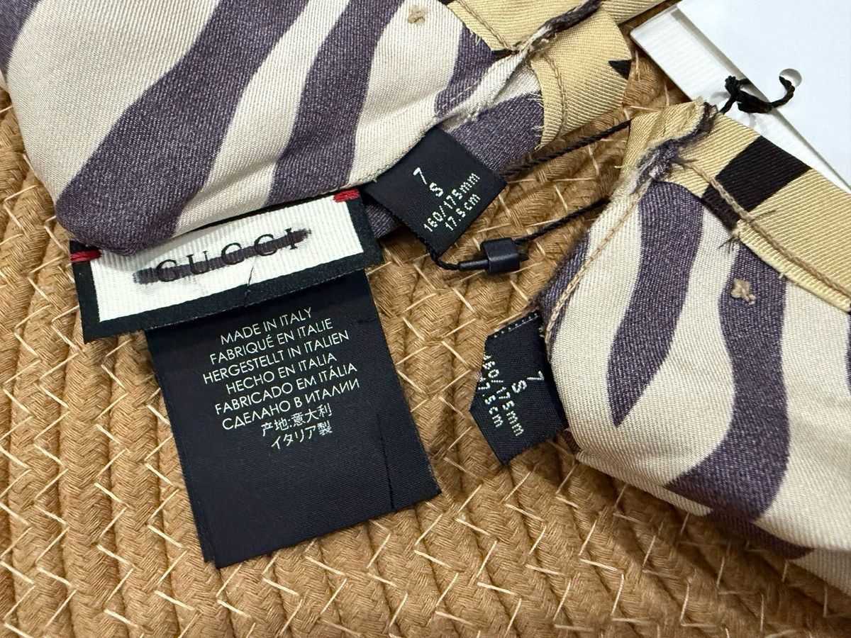 Gucci Zebra Print Twill Gloves Size ONE SIZE - 6 Thumbnail