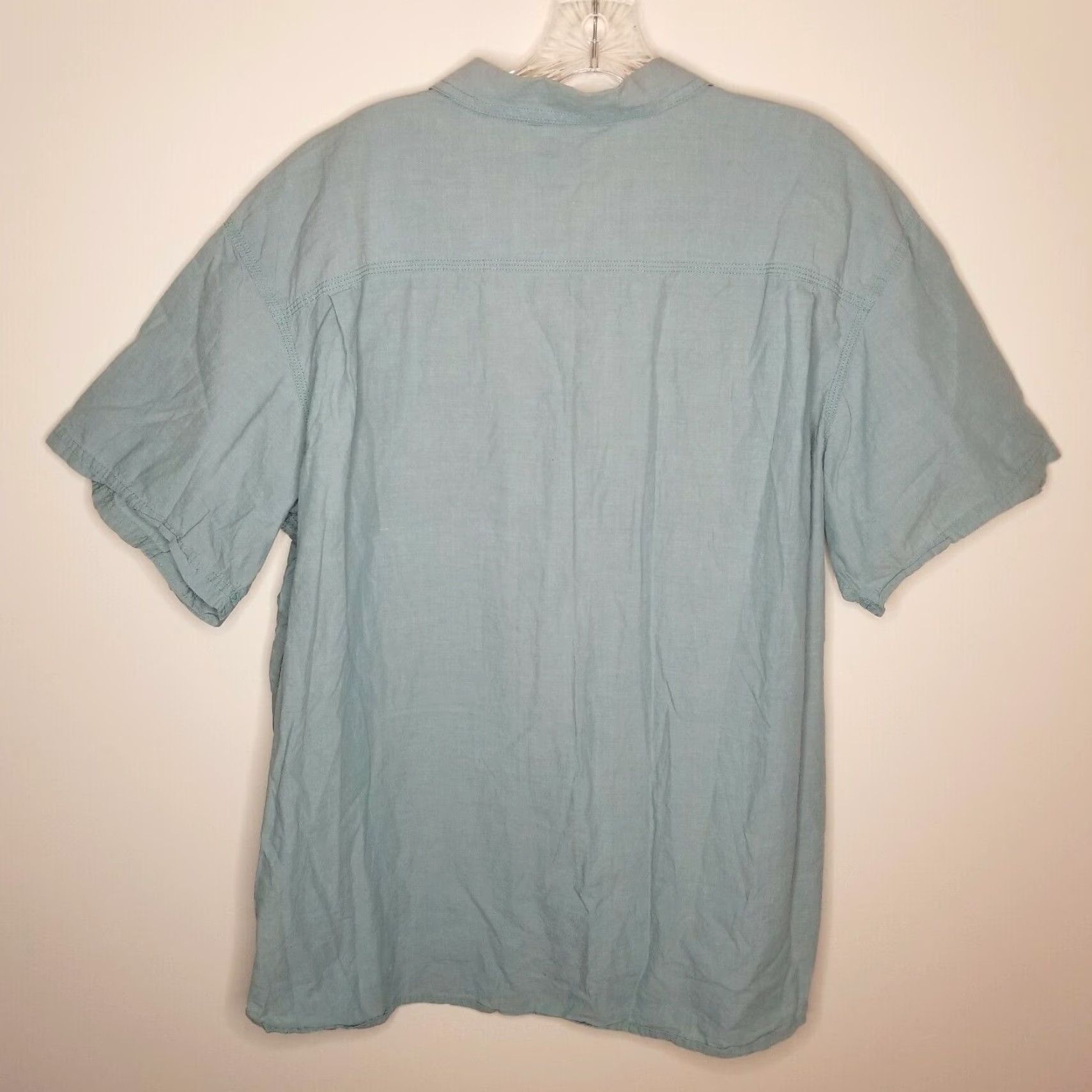Altea Columbia Shirt Button-Up Short Sleeve 2XL Teal Green Mens Size US 39 - 4 Thumbnail