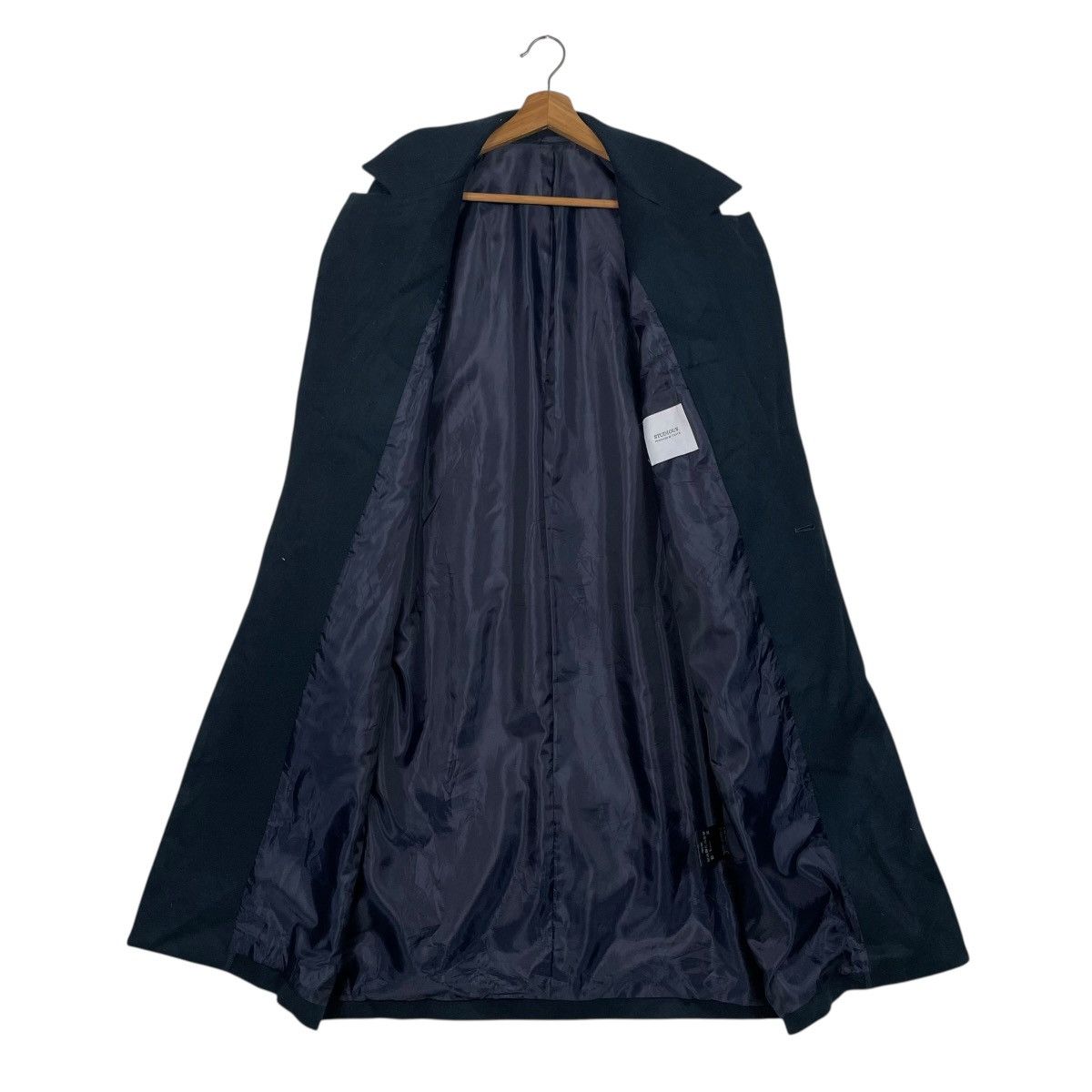 STUDIOUS Japanese Brand Studious Blac Wool Overcoat Size US L / EU 52-54 / 3 - 12 Thumbnail