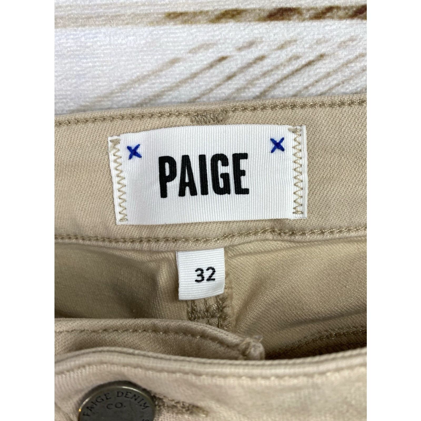 Paige Paige Jeans Women 32 Tan Kylie Crop Minimalist School Crop Jeans Medium Wash Beige 5-Pocket Design Mens? Wait. Size 24" / US 00 / IT 34 - 6 Thumbnail