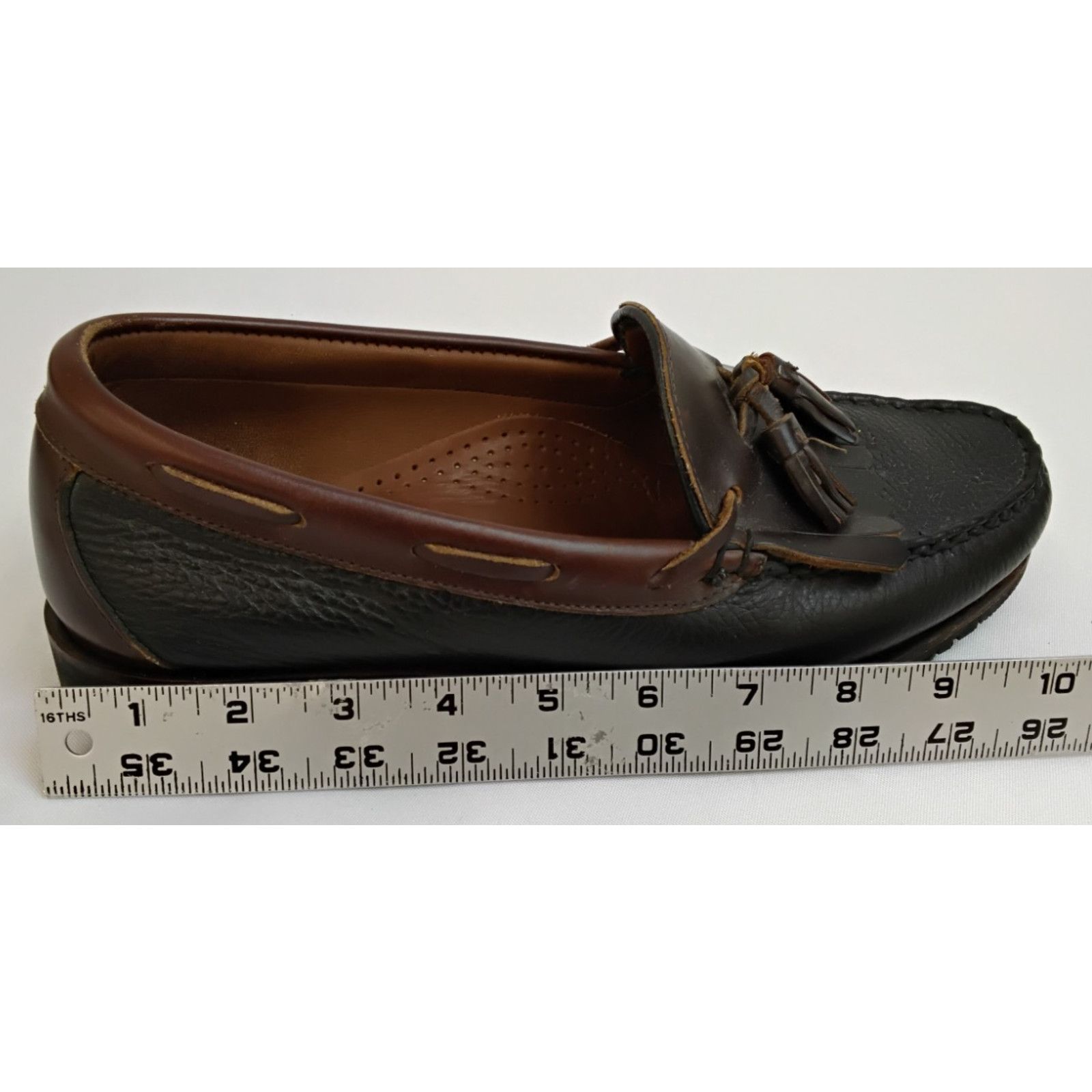 Allen Edmonds Allen Edmonds Nashua Tasseled Loafers Men's 9.5D Black Brown Size US 9.5 / EU 42-43 - 11 Thumbnail