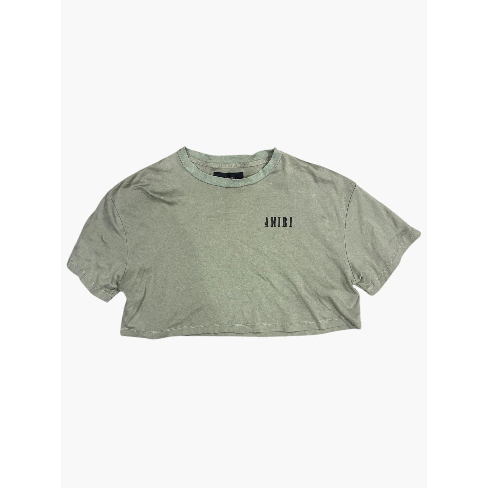 Amiri Amiri Olive & Black Cropped Tee Size US XL / EU 56 / 4 - 1 Thumbnail