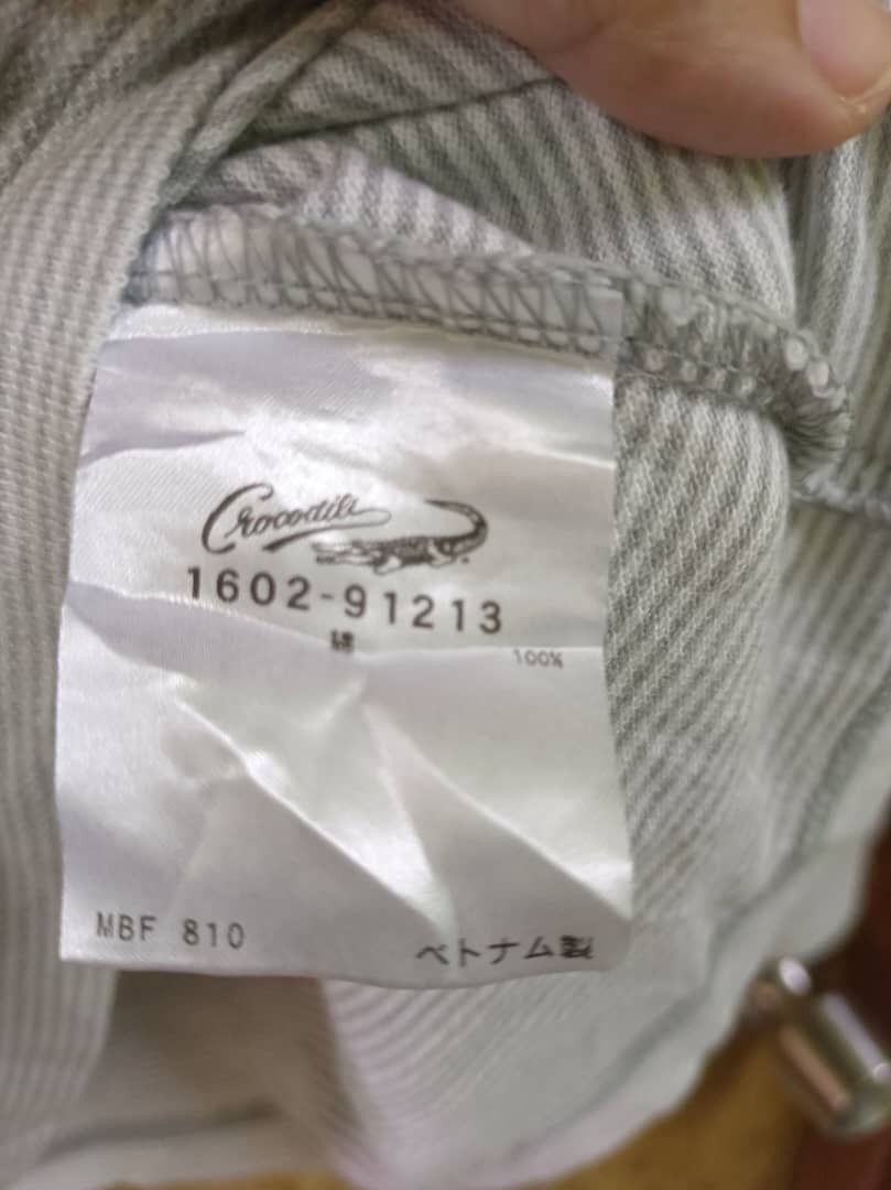 Japanese Brand × Vintage Vintage Crocodile Original Stripes Zipper Pocket Tee Shirt Size US M / EU 48-50 / 2 - 9 Thumbnail