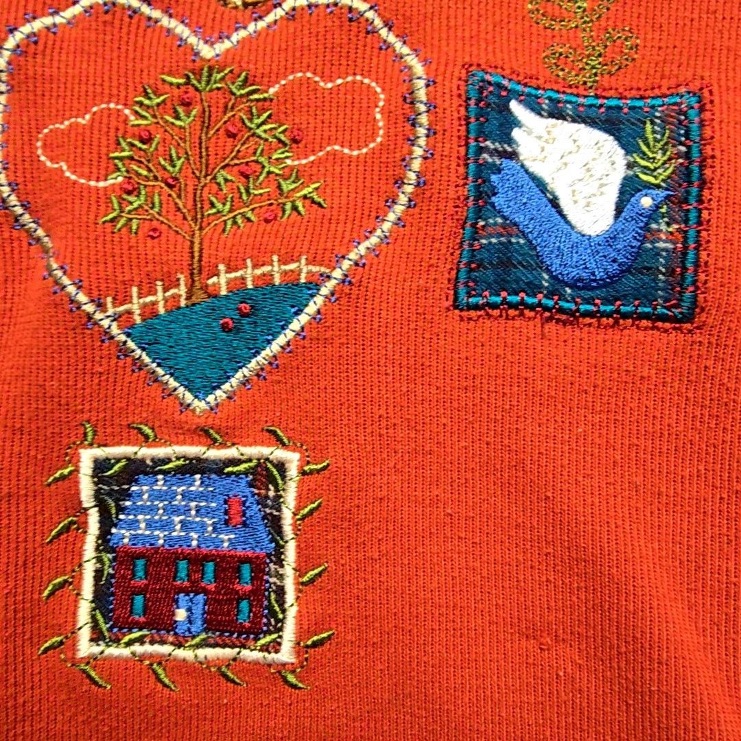 Vintage Vintage Alfred Dunner Sweater Cat Red Cat Graphic M 90s Size M / US 6-8 / IT 42-44 - 4 Thumbnail