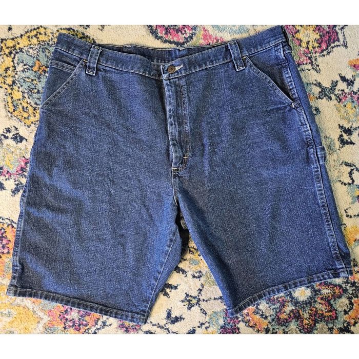 Wrangler Wrangler Men's Carpenter Jean Shorts Size 40W Blue Denim Grailed