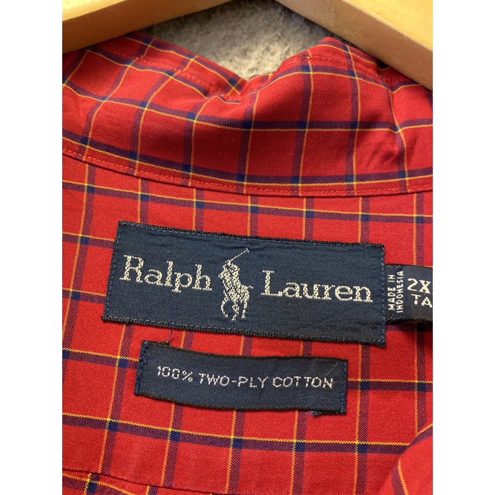 Ralph Lauren RALPH LAUREN Button Down Shirt Mens XXLT Red Classic Check Long Sleeve /161-16 Size US XXL / EU 58 / 5 - 5 Thumbnail