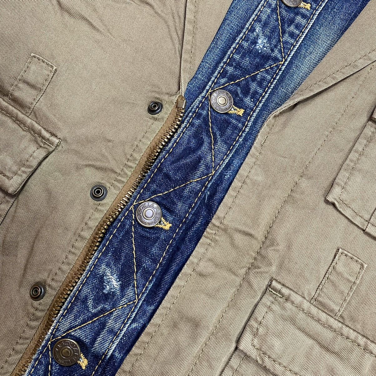 Dsquared2 Dsquared2 Hybrid Denim Military Jacket Size US L / EU 52-54 / 3 - 8 Thumbnail
