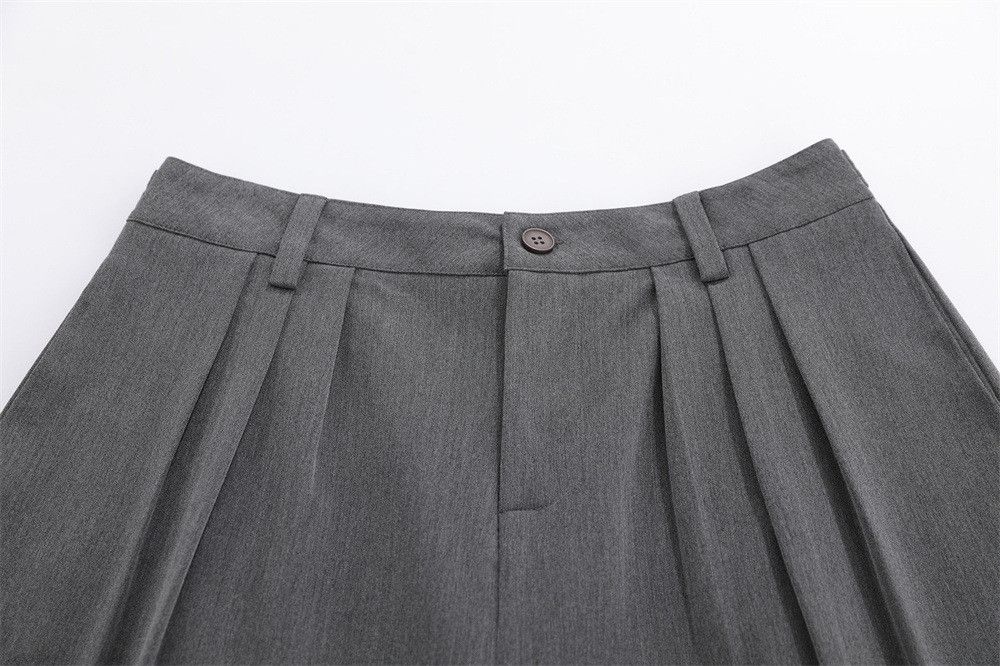Japanese Brand Men's Vibe Style Casual Solid-Color Wide-Leg Shorts Size US 32 / EU 48 - 3 Thumbnail