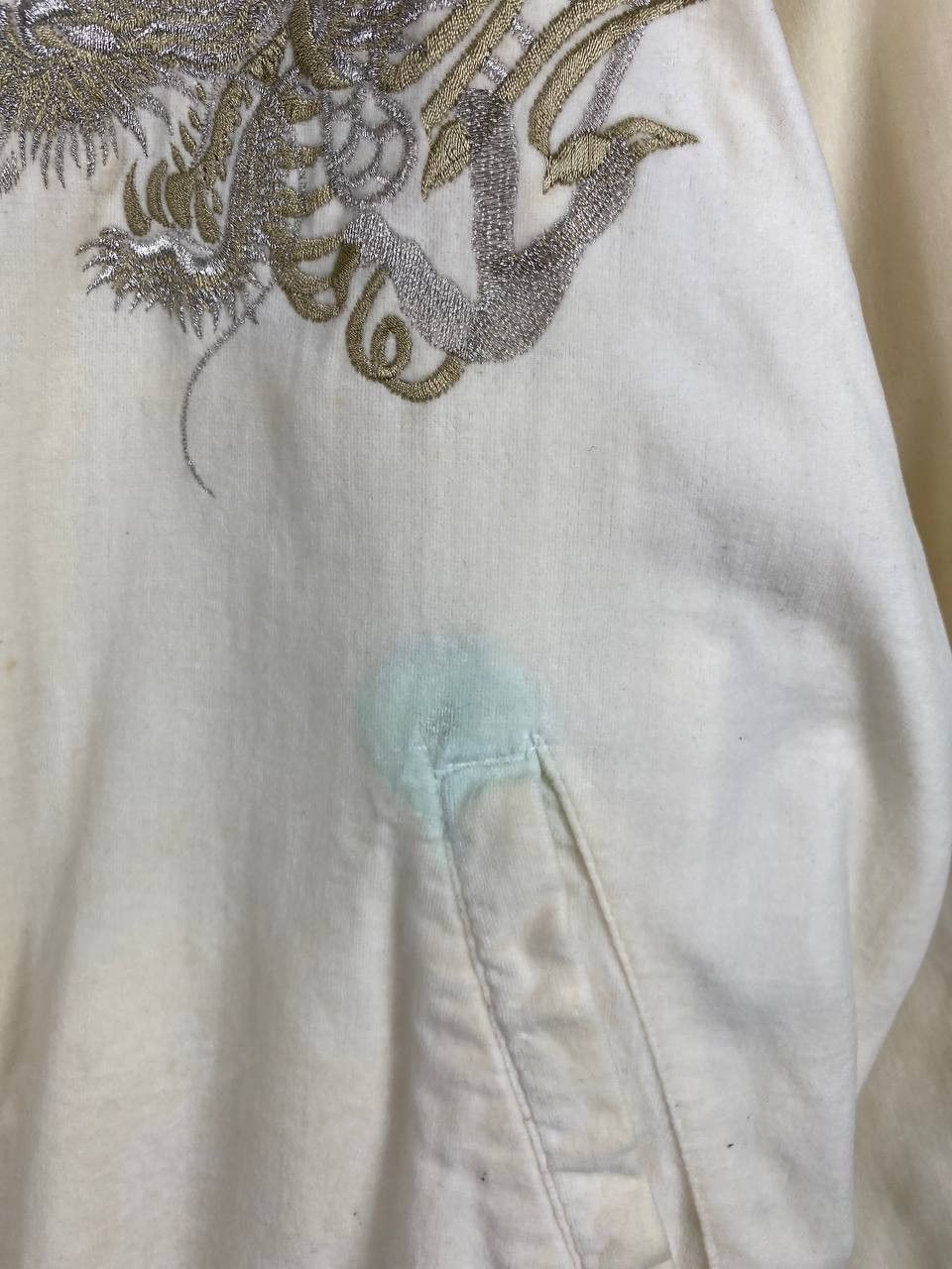 If Six Was Nine white velvet dragon embroided japanese sukajan jacket Size US L / EU 52-54 / 3 - 5 Thumbnail