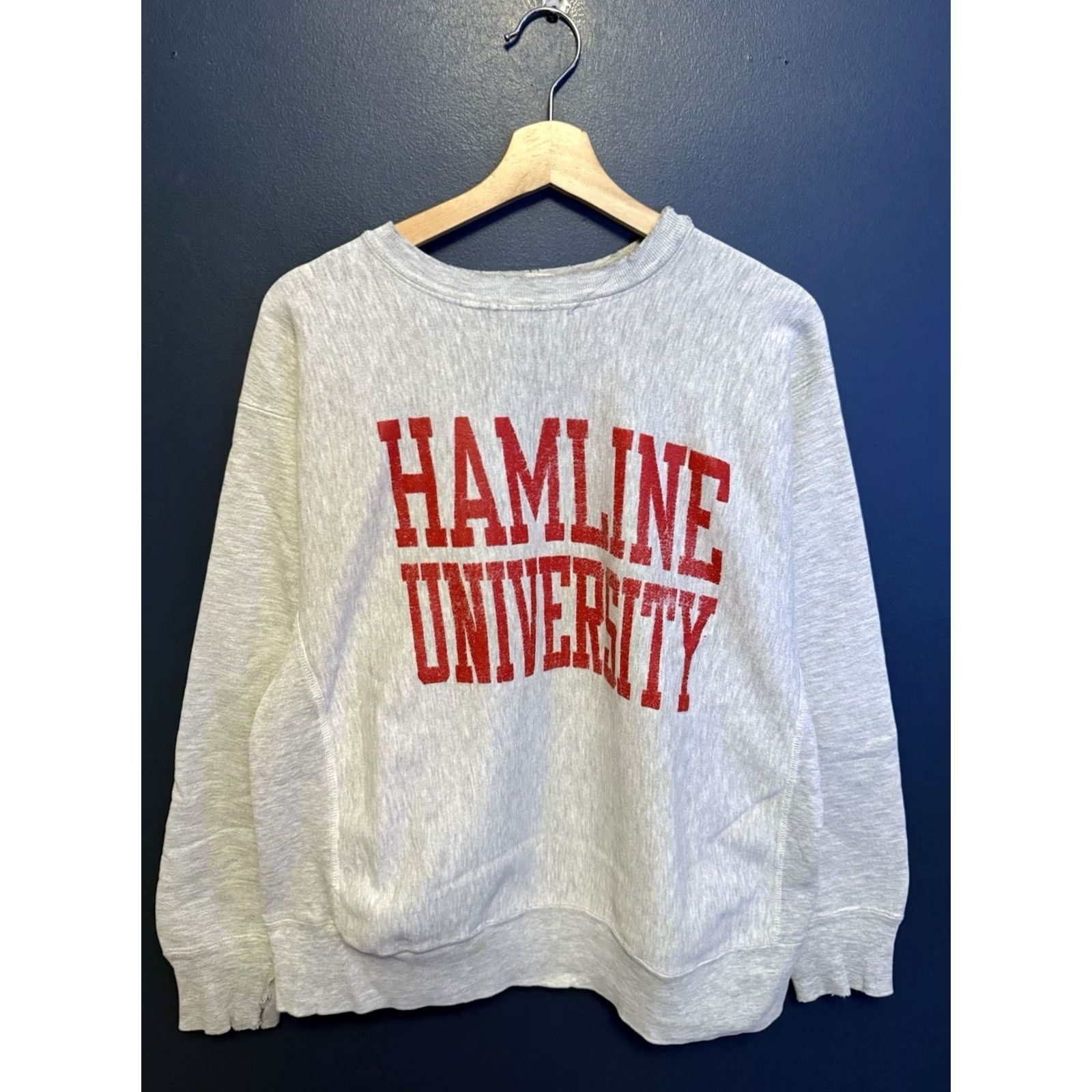 Champion VINTAGE Hamline University Gray Champion Reverse Weave Large Sweatshirt Mens L Pullover Reversible 80s Size US L / EU 52-54 / 3 - 3 Thumbnail