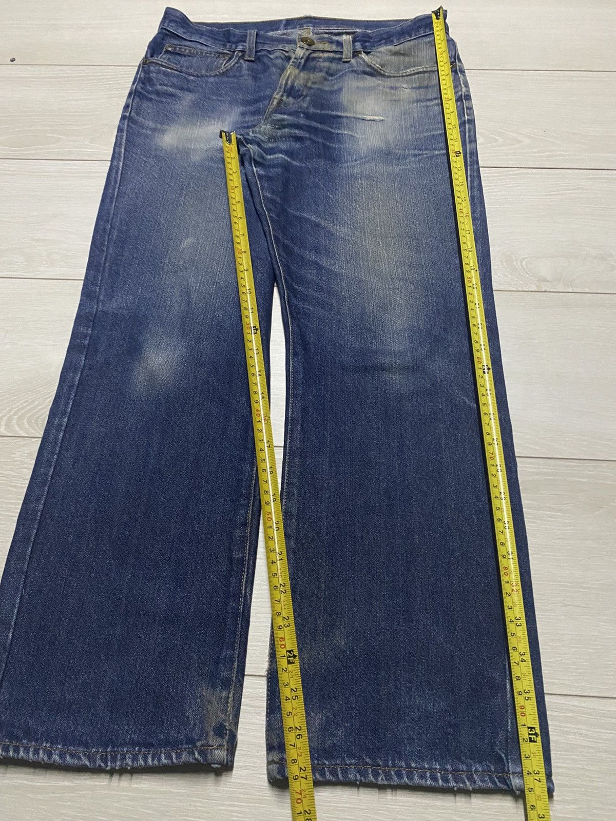 Japanese Brand Vintage Japanese Brand Sand Fade Wash Distressed Loose Jeans Size US 32 / EU 48 - 13 Thumbnail