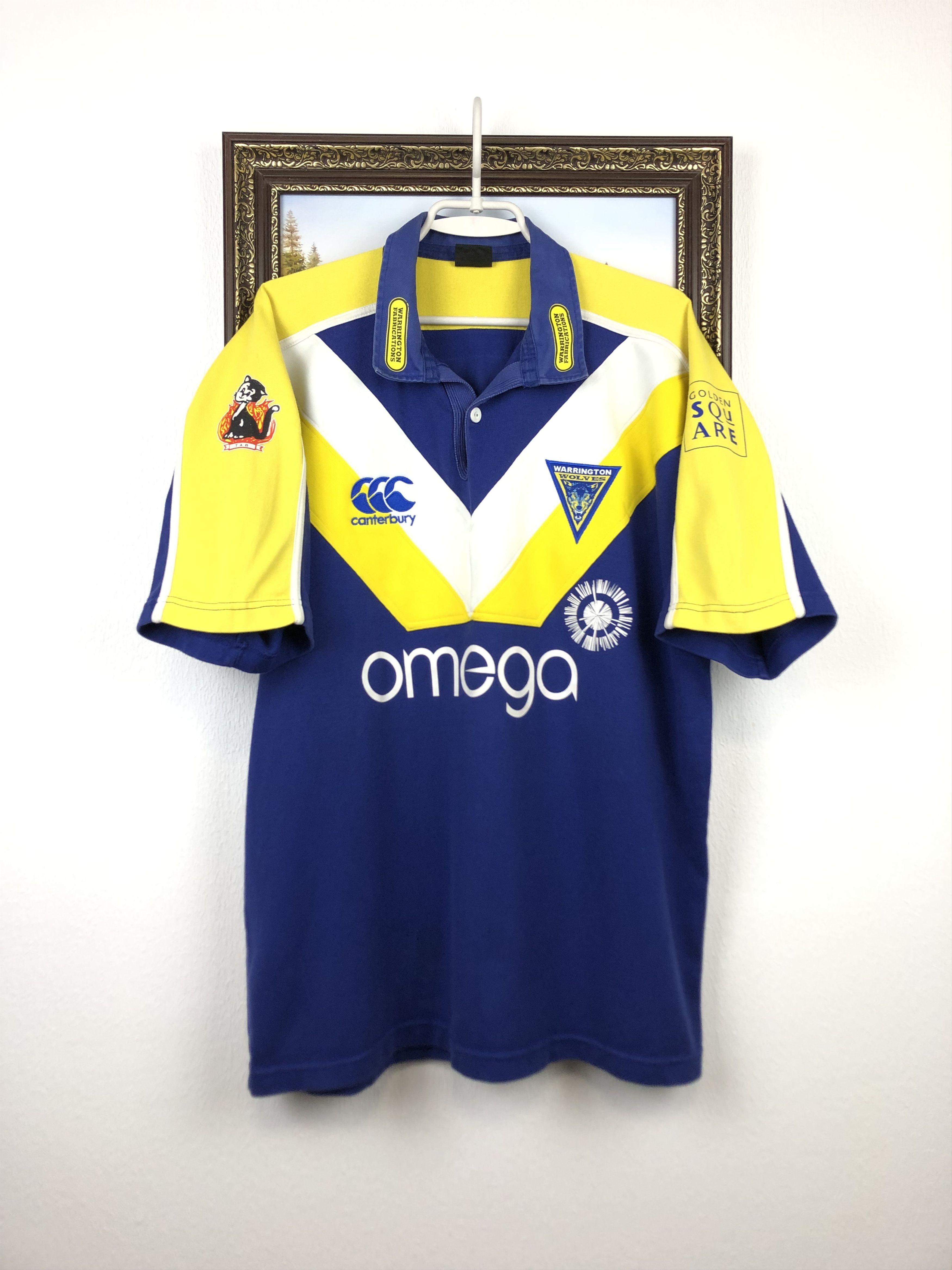 Canterbury of New Zealand Vintage 90's Canterbury Warrington Wolves Rugby Shirt Jersey Size US L / EU 52-54 / 3 - 1 Thumbnail