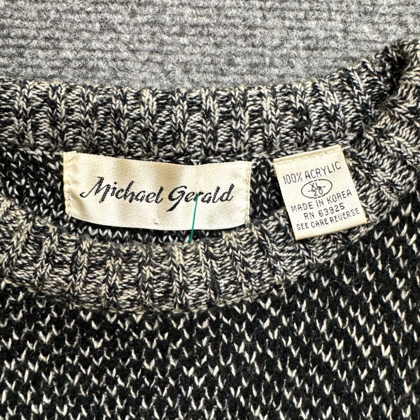 Vintage VINTAGE Michael Gerald Knitted Sweater Mens XL Acrylic Patterned Striped Pullover Size US XL / EU 56 / 4 - 3 Thumbnail