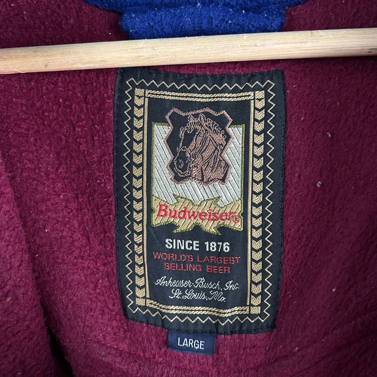 Budweiser 🔥VINTAGE FLEECE JACKET ANORAK PULL OVER BUDWEISER BEER Size US L / EU 52-54 / 3 - 9 Thumbnail