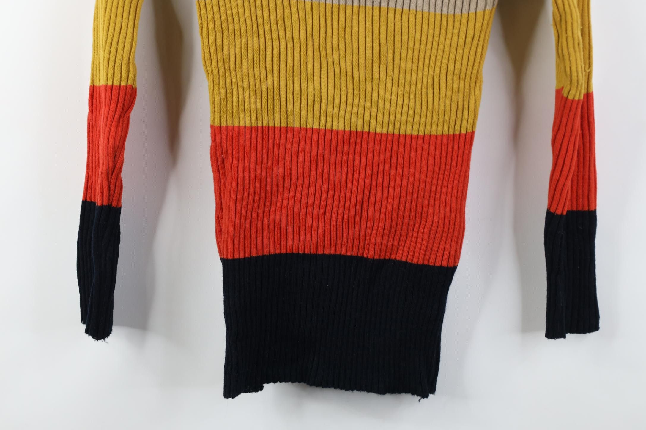Vintage Vintage 50s 60s Mid Century Modern Block Ribbed Knit Sweater Size M / US 6-8 / IT 42-44 - 3 Thumbnail