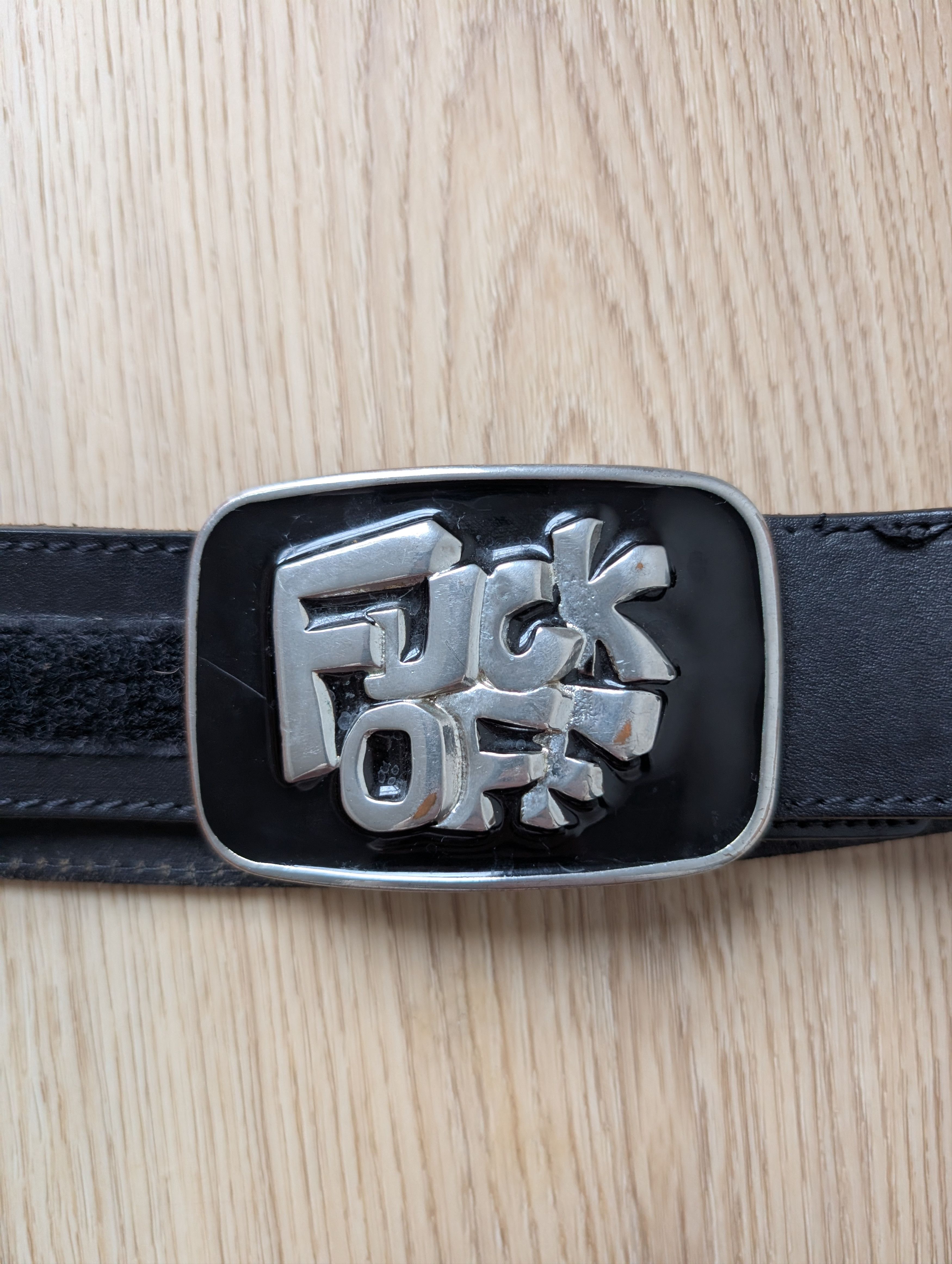 Dsquared2 Dsquared2 Vintage F$$K OFF Two Options Buckle Leather Belt Size ONE SIZE - 5 Thumbnail