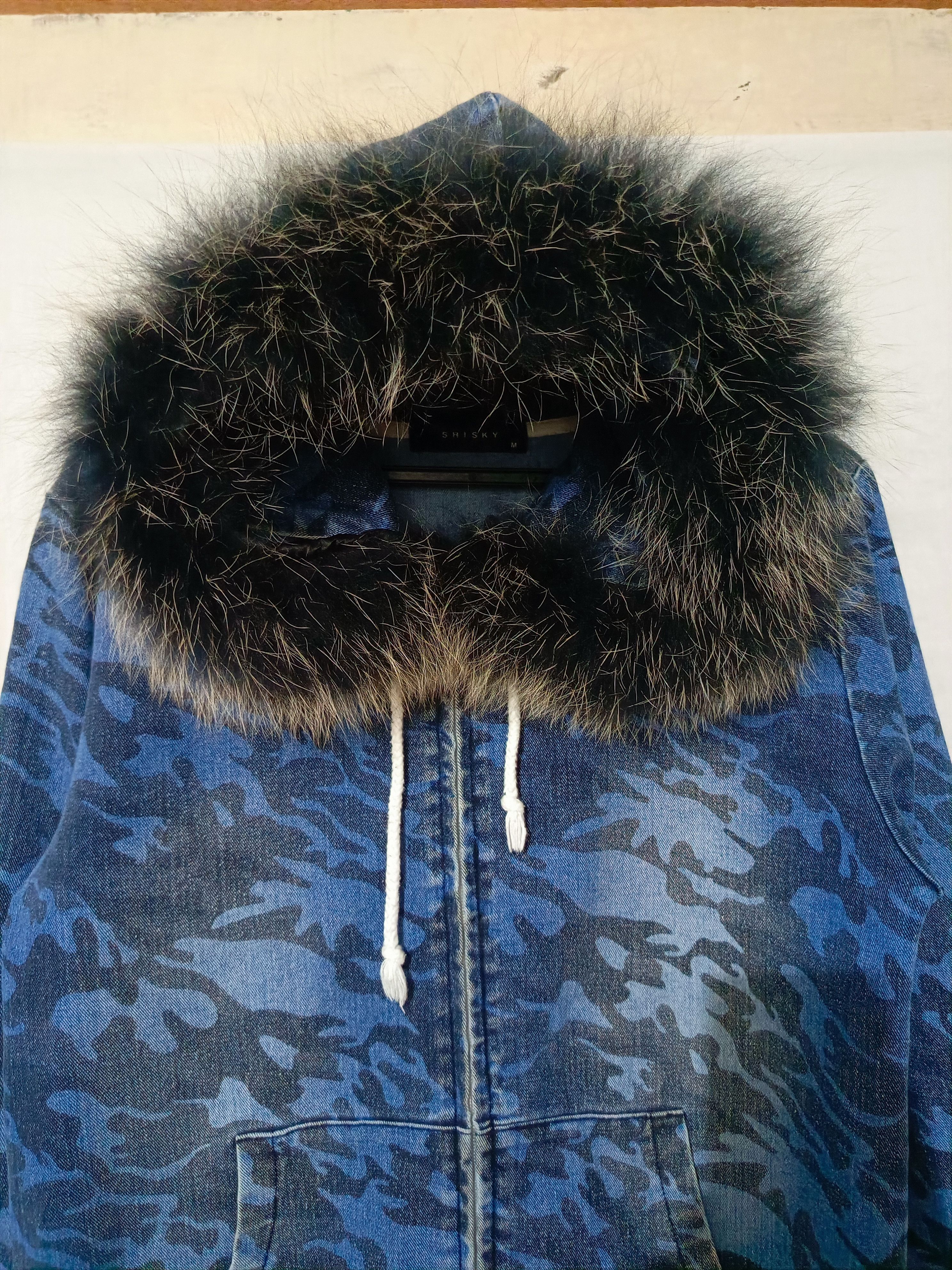 14th Addiction Boxy Hoodie Wash Denim Blue Camo Size US M / EU 48-50 / 2 - 3 Thumbnail