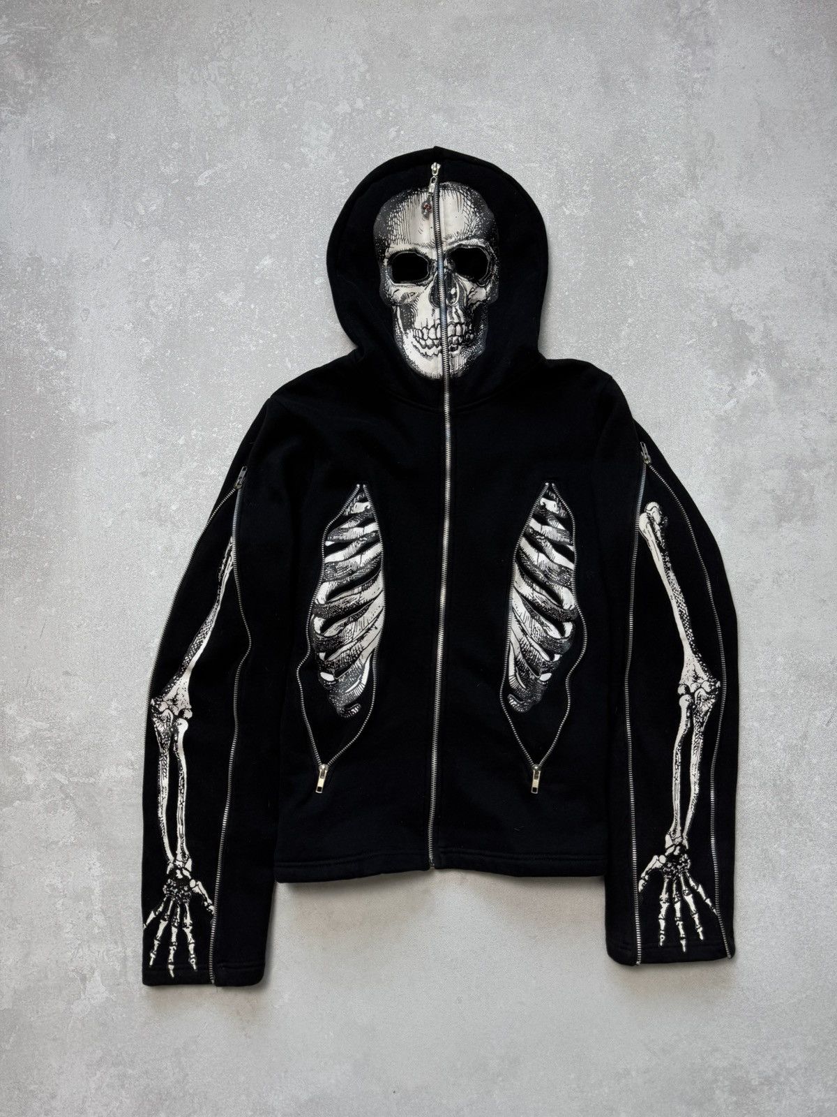 Other Living Dead Souls Banned Skeleton Zip Goth Emo Punk Drip Size XL / US 12-14 / IT 48-50 - 1 Thumbnail