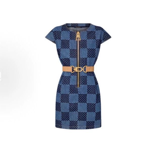 Louis Vuitton Louis Vuitton Presbyopic full-print belted dress Size XS / US 0-2 / IT 36-38 - 1 Thumbnail
