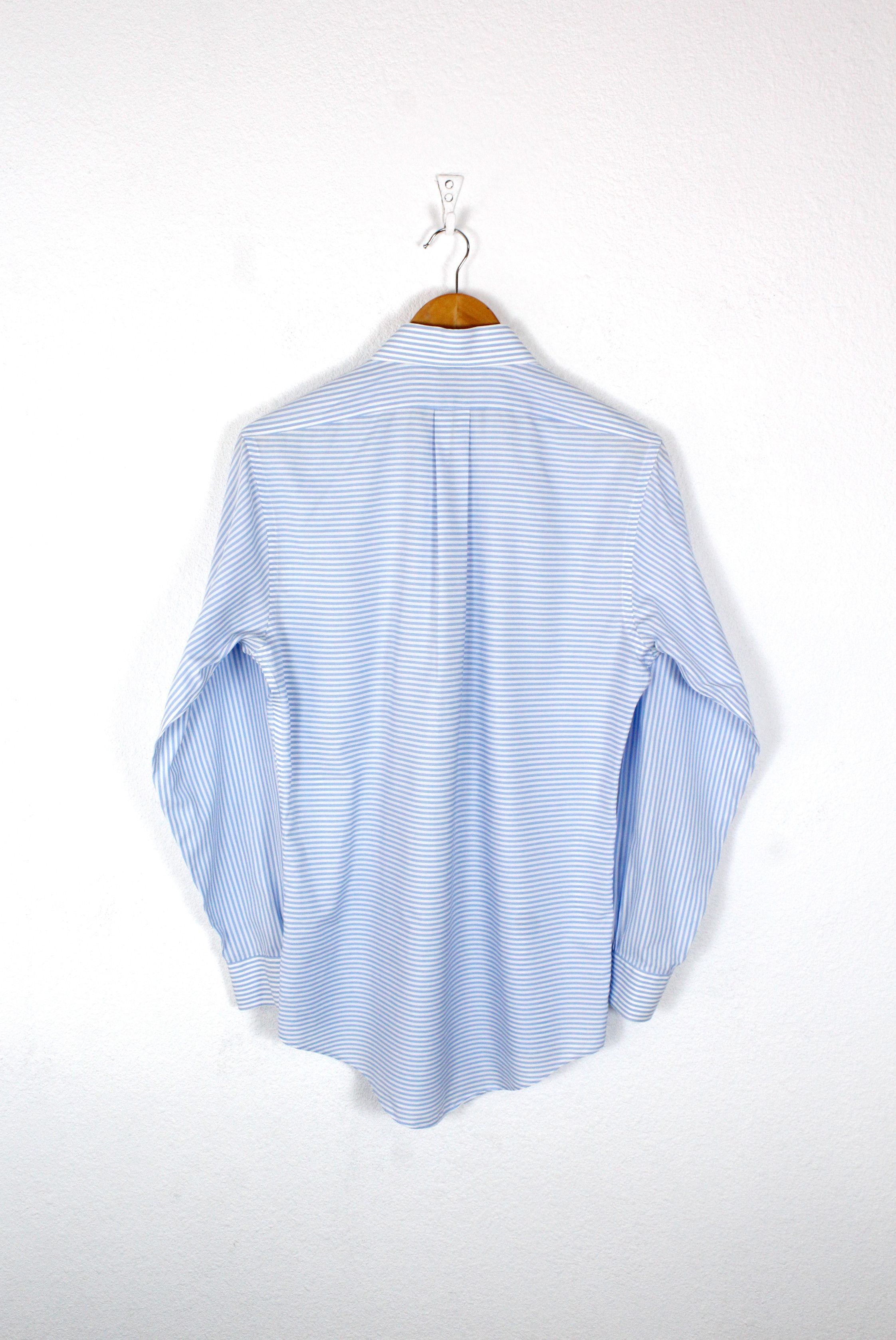 Brooks Brothers Brooks Brothers Blue White Striped Slim Shirt Size US S / EU 44-46 / 1 - 3 Thumbnail