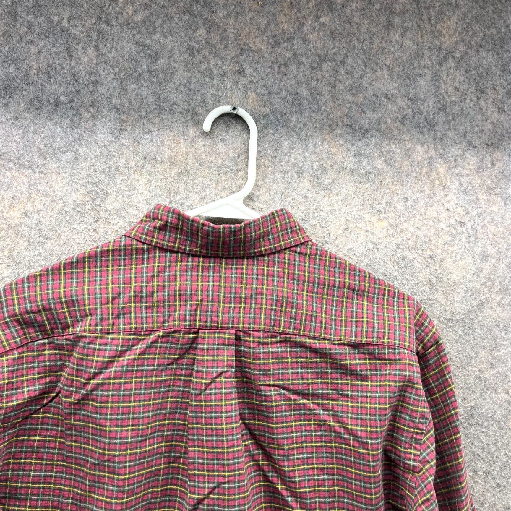 Polo Ralph Lauren VINTAGE Polo Ralph Lauren Shirt Men Large Adult Red Yellow Plaid Pony Button-Down Long Sleeve 46 in Chest Size US L / EU 52-54 / 3 - 3 Thumbnail
