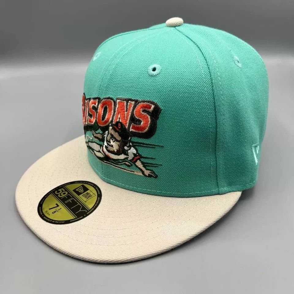 New Era Buffalo Bisons Hat Men 7 1/8 59Fifty New Era MiLB Fitted Cap Size ONE SIZE - 3 Thumbnail