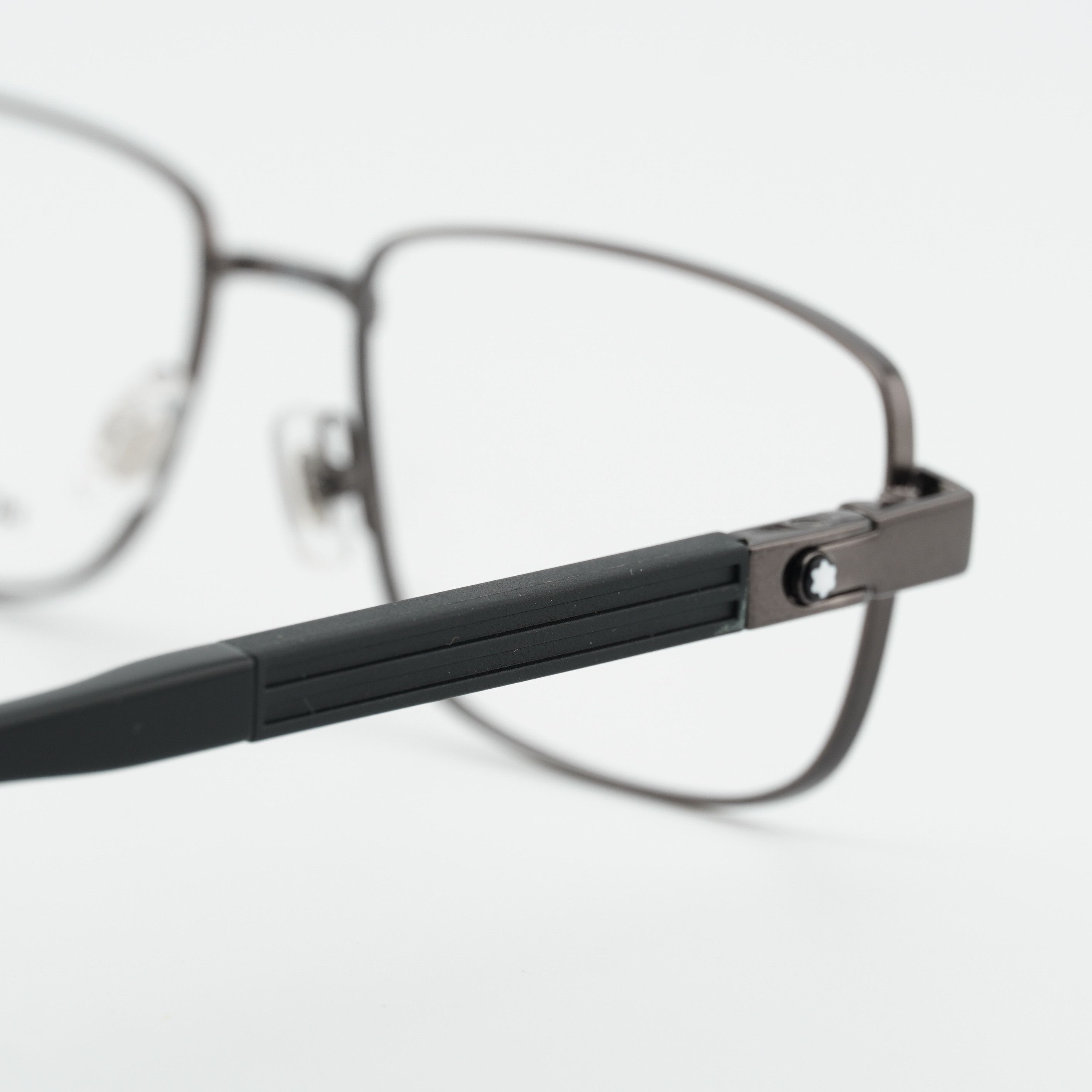 Montblanc Montblanc MB0034O 004 Eyeglasses Ruthenium 58mm Rectangle Size ONE SIZE - 9 Thumbnail