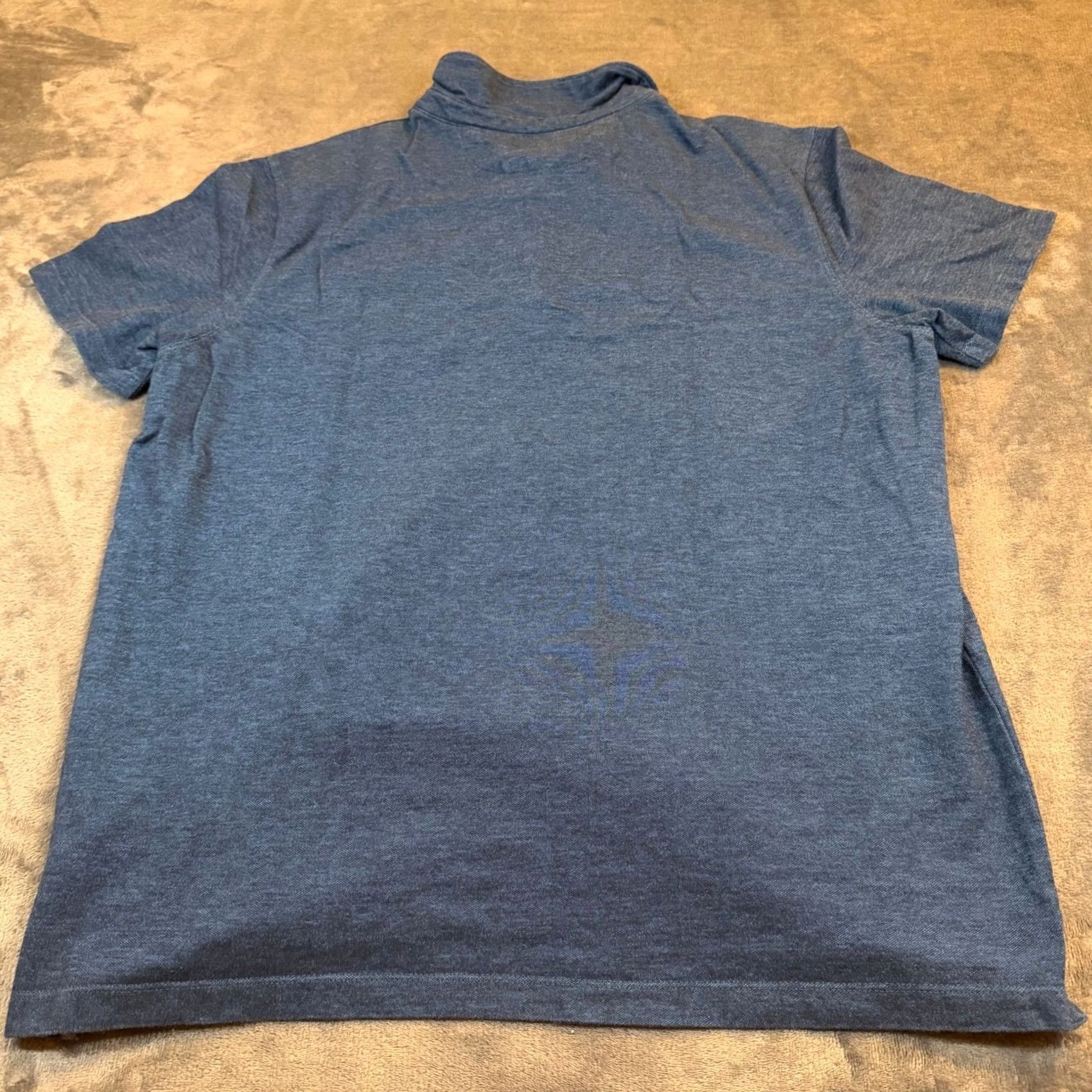 Banana Republic Banana Republic Polo Shirt Blue Heathered Cotton Short Sleeve with Pocket XL Mens Buttoned Chest Pocket Casual Business Shirts Size US XL / EU 56 / 4 - 4 Thumbnail