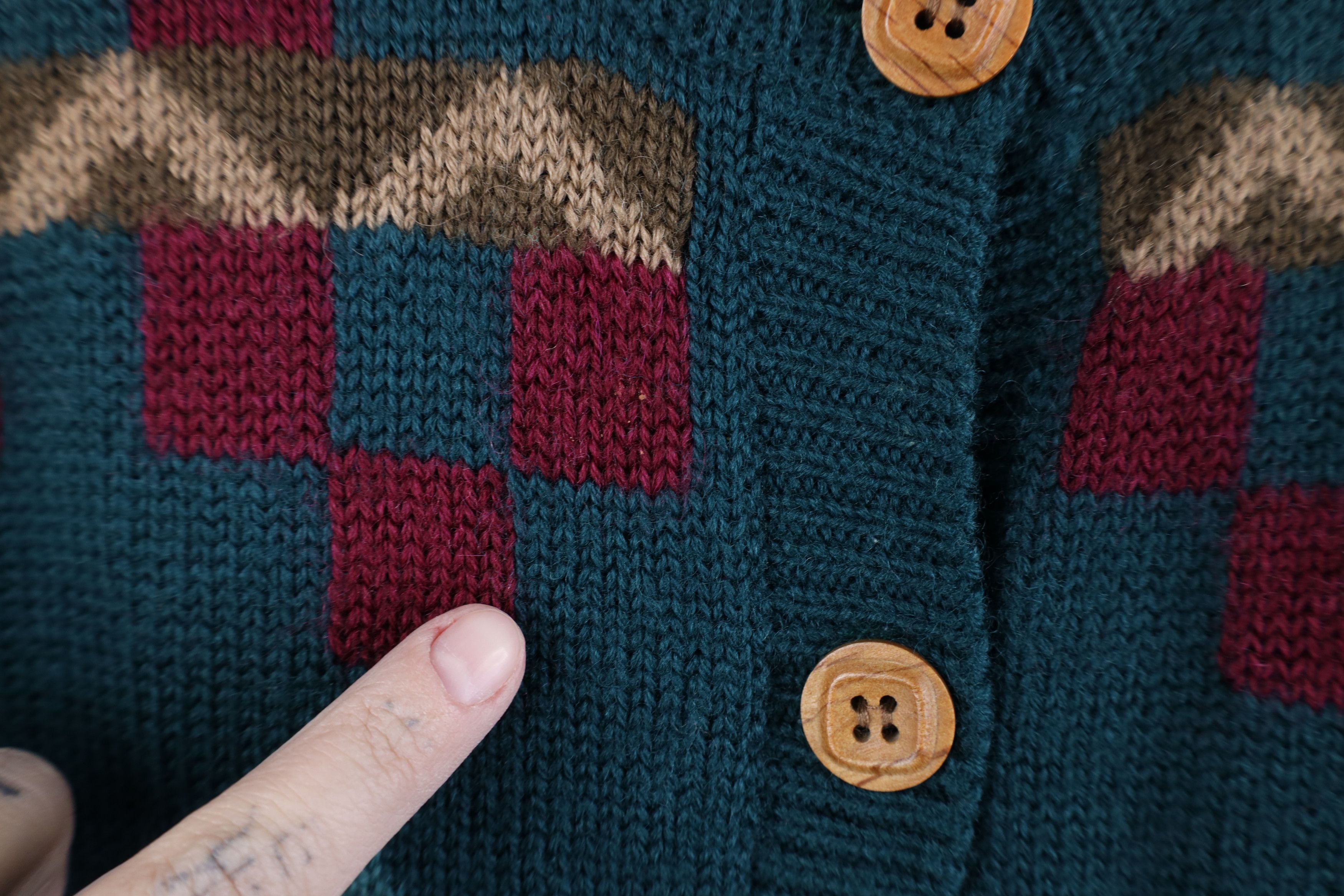 Vintage Vintage 90s Streetwear Deer Buck Wool Knit Cardigan Sweater Size M / US 6-8 / IT 42-44 - 4 Thumbnail