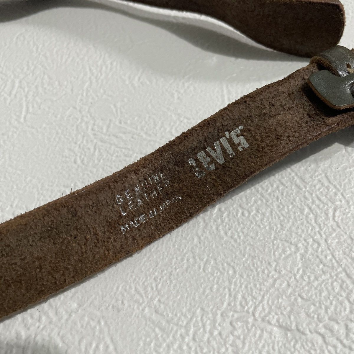 Levi's Vintage y2k Levi's Anchor buckle leather belt Size ONE SIZE - 6 Thumbnail