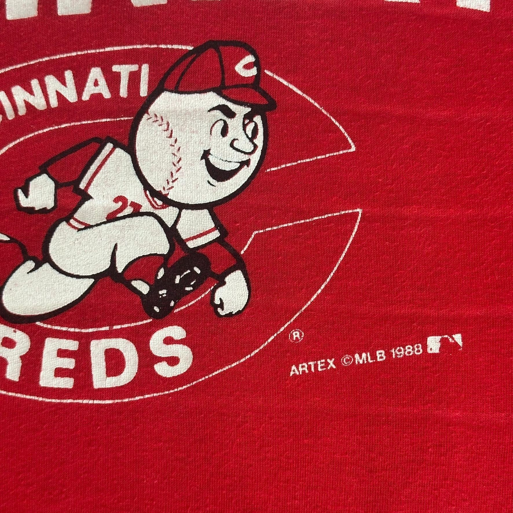 Vintage Vintage 80s Cincinnati Reds Mascot T-Shirt Single Stitch Mr. Size US M / EU 48-50 / 2 - 3 Thumbnail