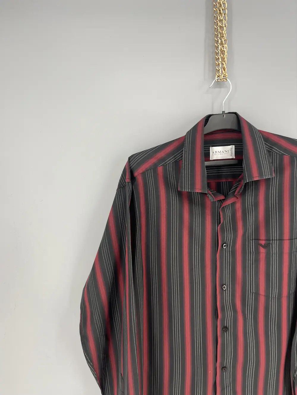Armani Vintage Striped Shirt Armani Collezioni Size XL Rare Size US M / EU 48-50 / 2 - 4 Thumbnail