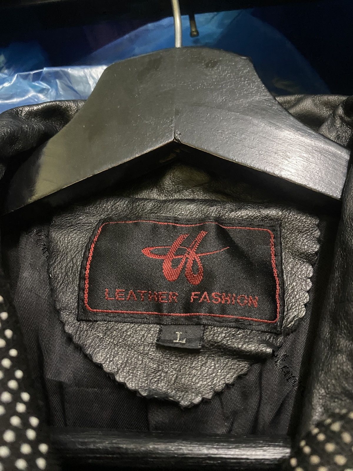 Other Leather Fashion Black Double Breasted Genuine Leather Size L / US 10 / IT 46 - 6 Thumbnail